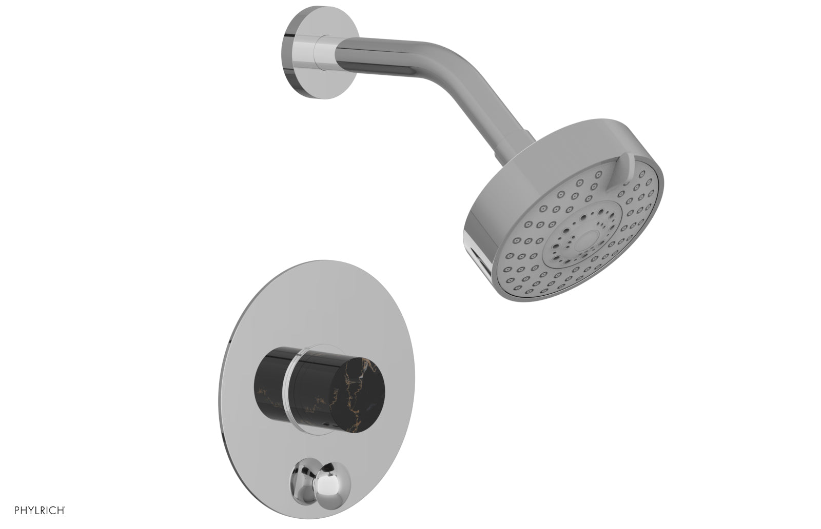 polished chrome shower set
