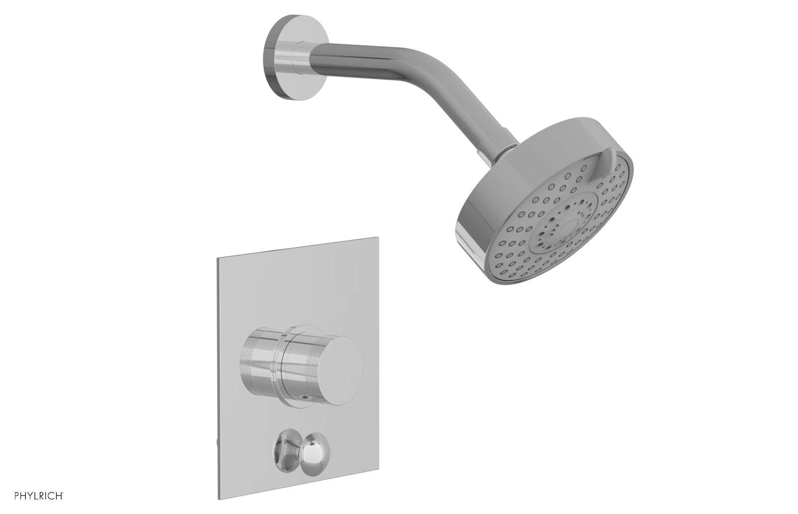 polished chrome shower set