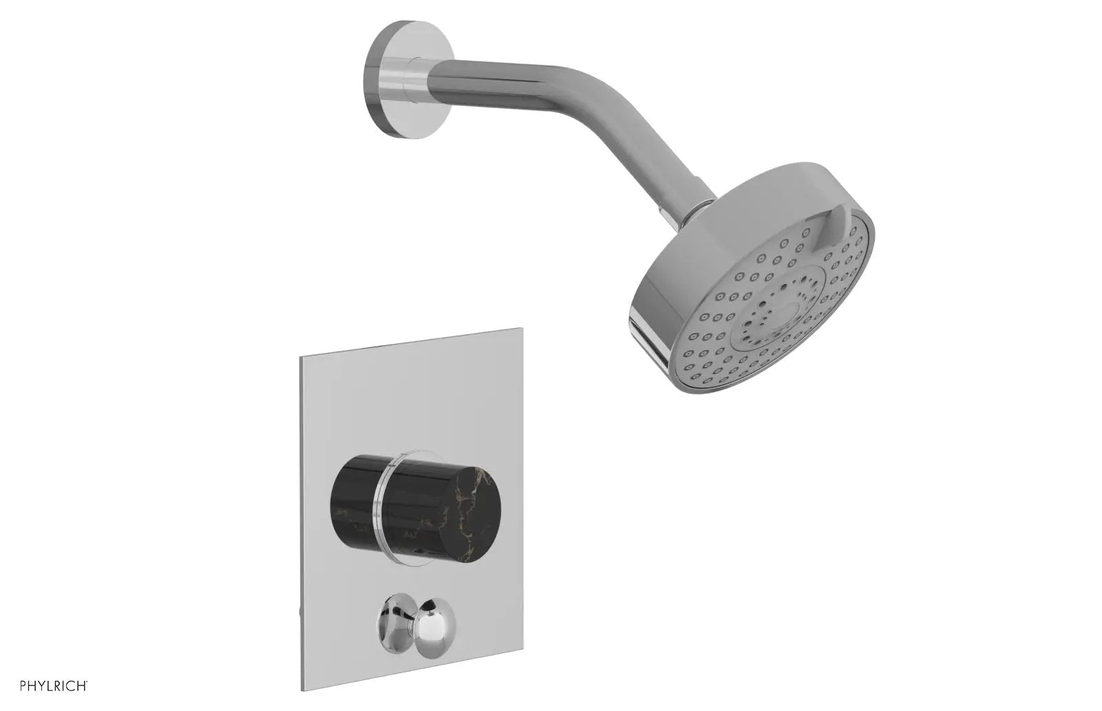 polished chrome shower set
