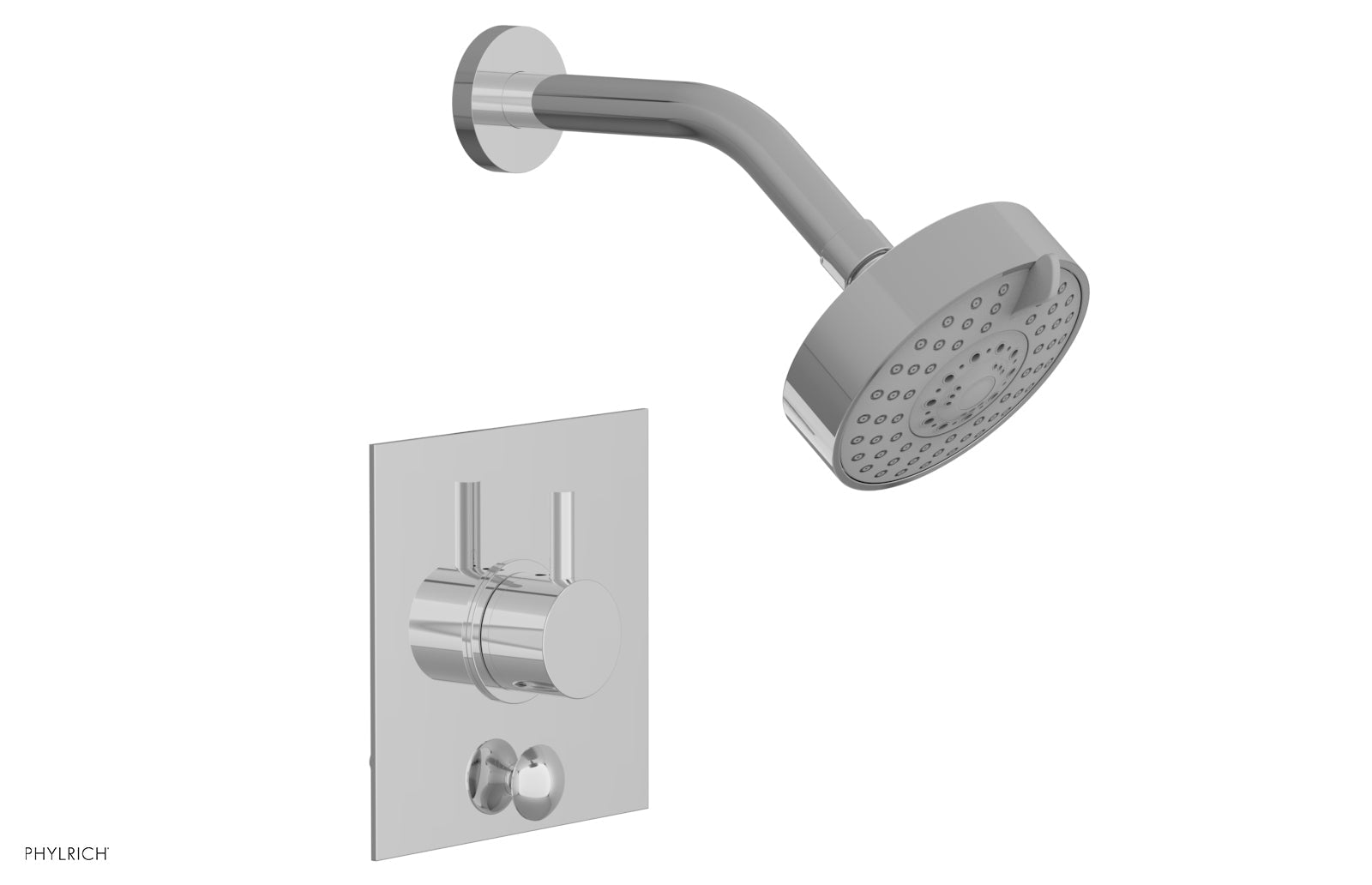 polished chrome shower set