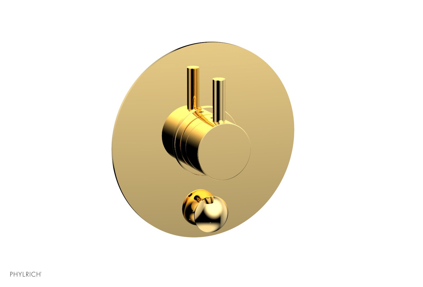 Phylrich BASIC II Pressure Balance Shower Plate with Diverter and Handle Trim Set