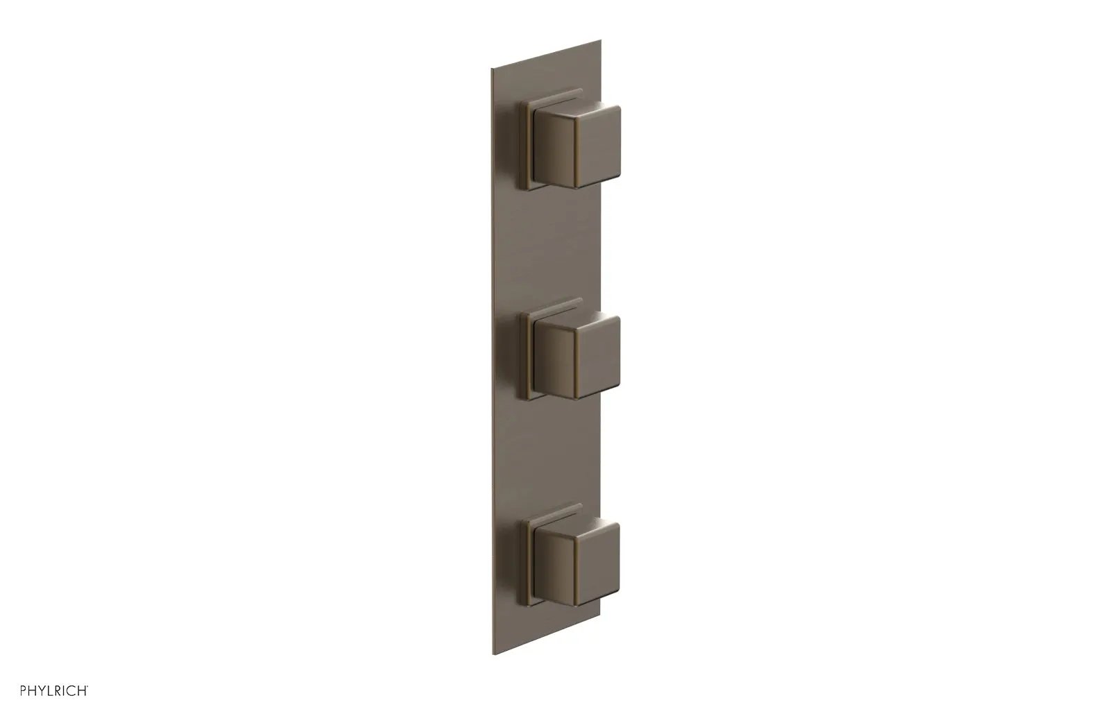 Phylrich MIX Thermostatic Valve with Two Volume Control - Cube Handles by Phylrich