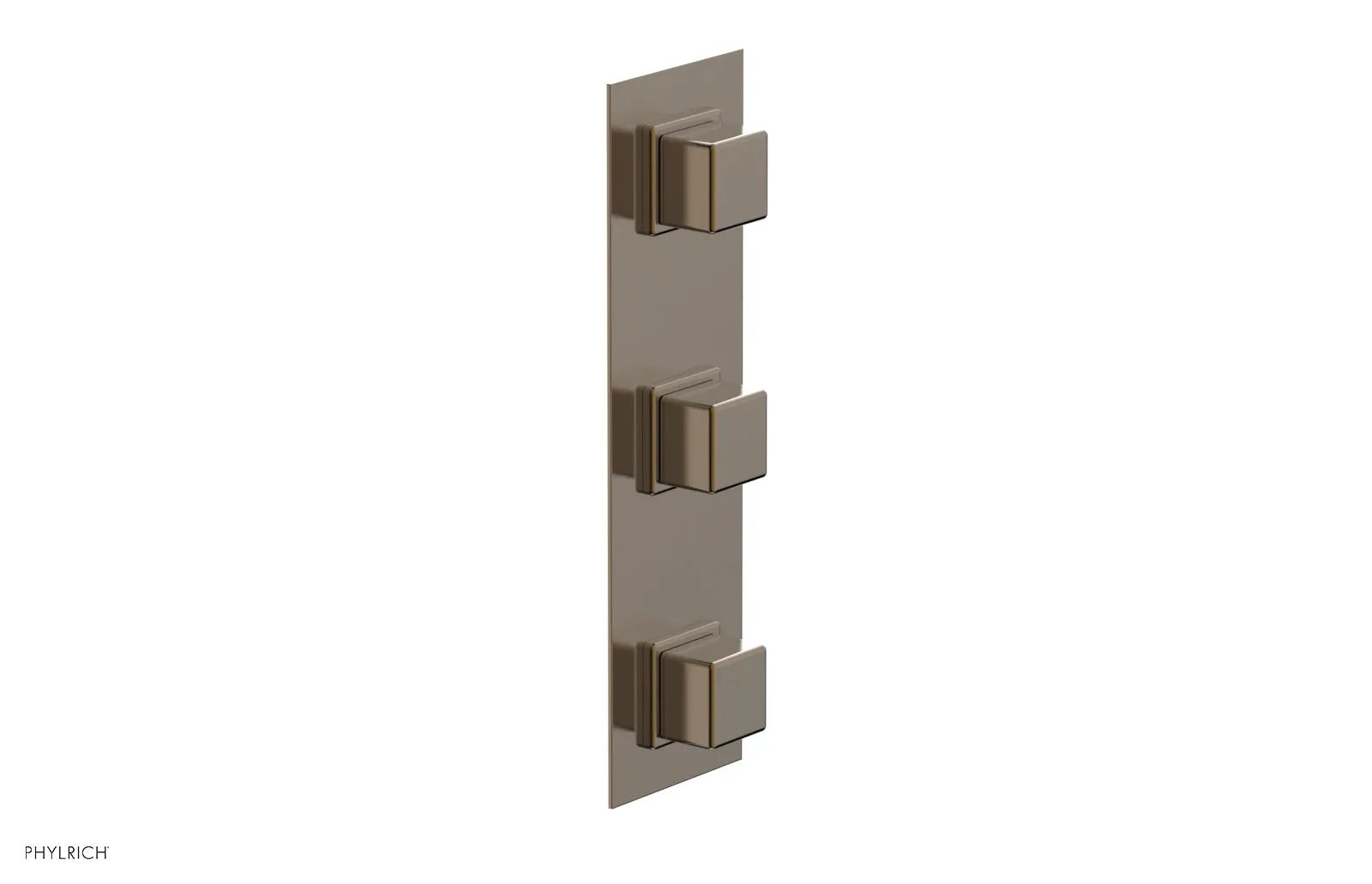 Phylrich MIX Thermostatic Valve with Two Volume Control - Cube Handles by Phylrich