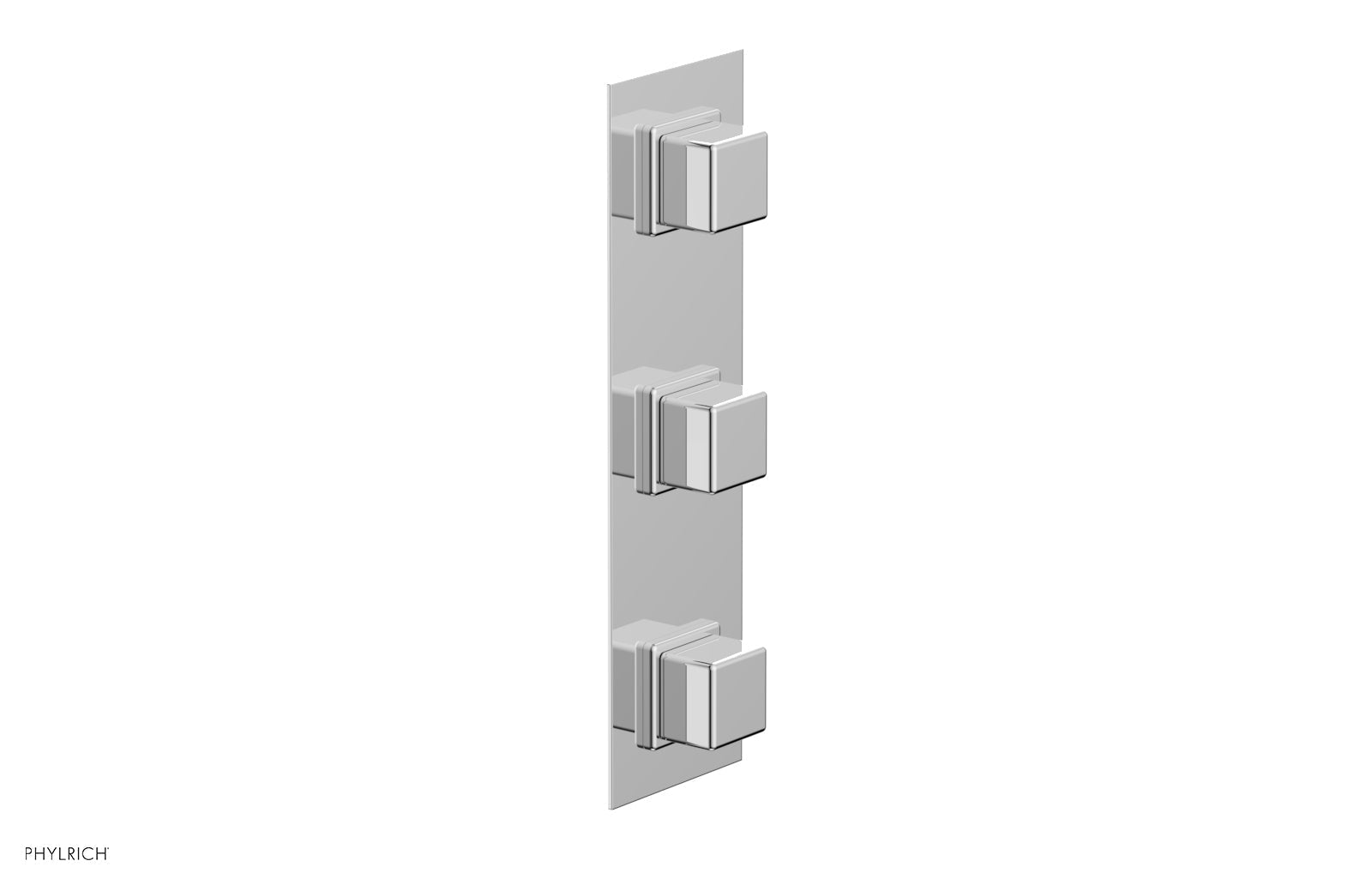 polished chrome thermostatic valve