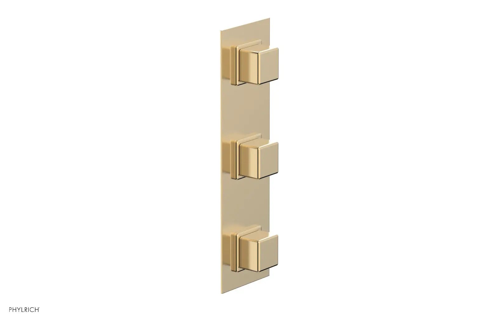 Phylrich MIX Thermostatic Valve with Two Volume Control - Cube Handles by Phylrich