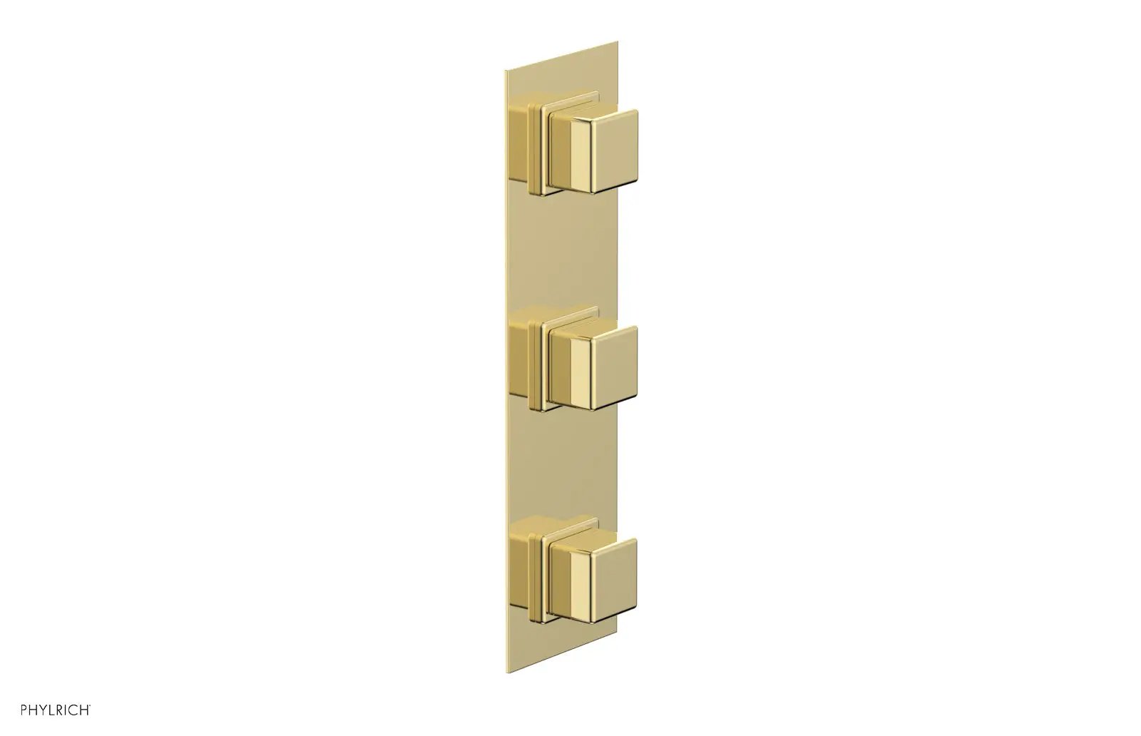 Phylrich MIX Thermostatic Valve with Two Volume Control - Cube Handles by Phylrich