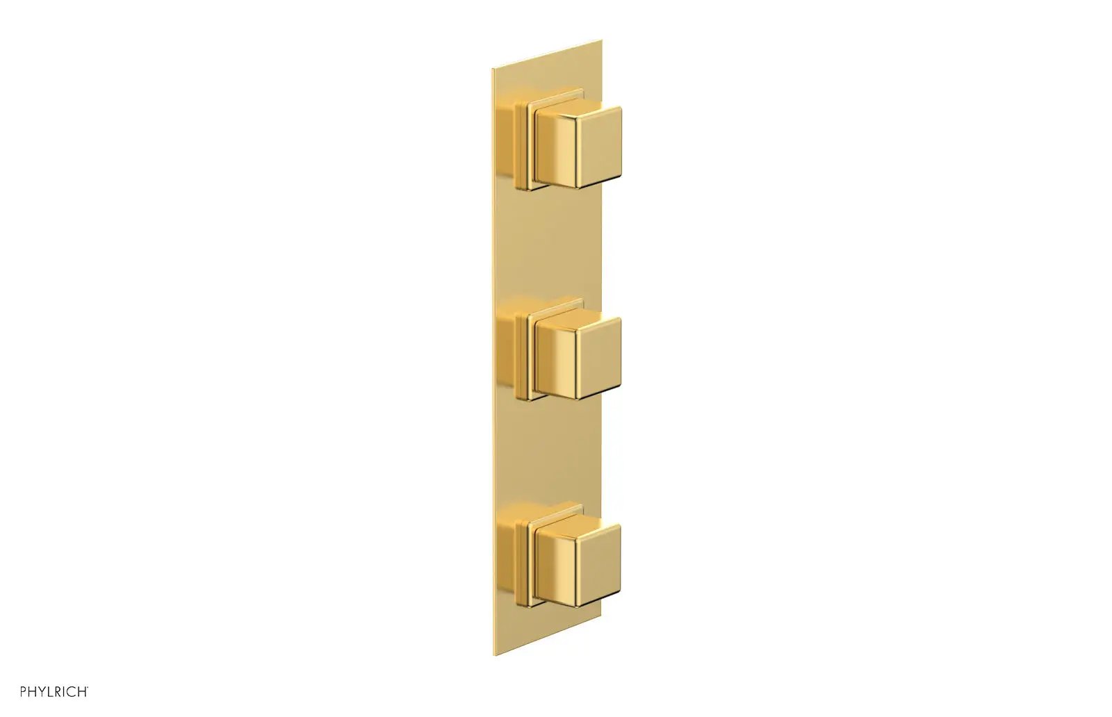 Phylrich MIX Thermostatic Valve with Two Volume Control - Cube Handles by Phylrich