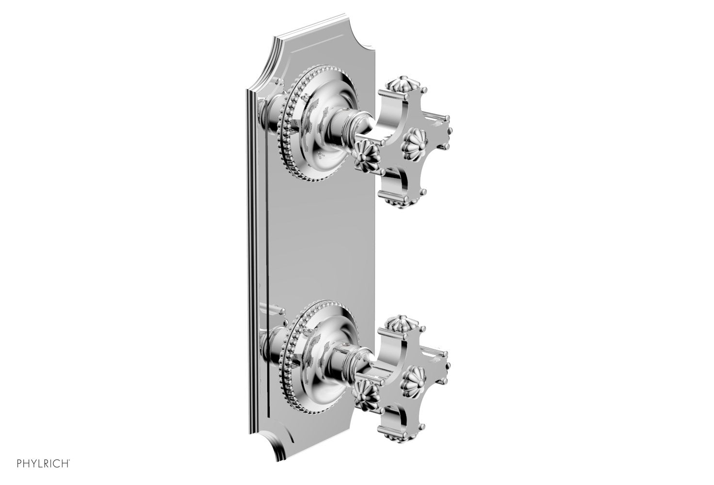 polished chrome thermostatic valve