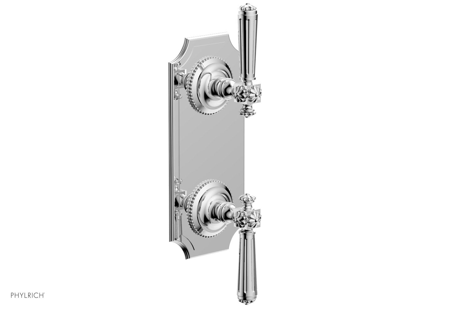 polished chrome thermostatic valve