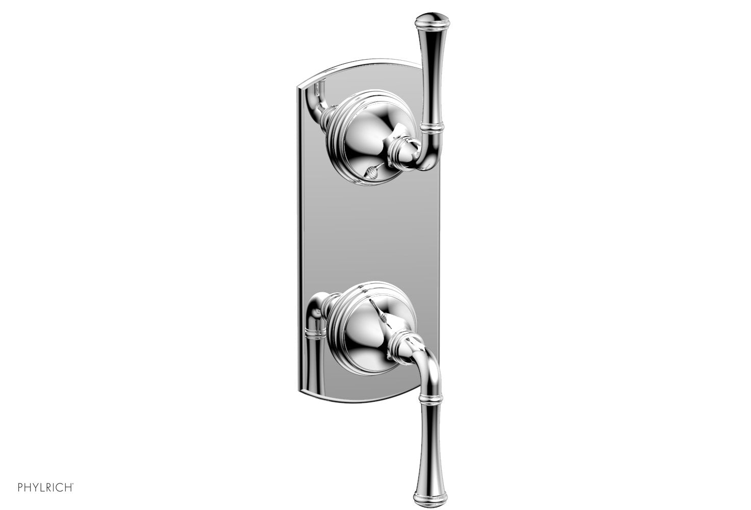 polished chrome thermostatic valve