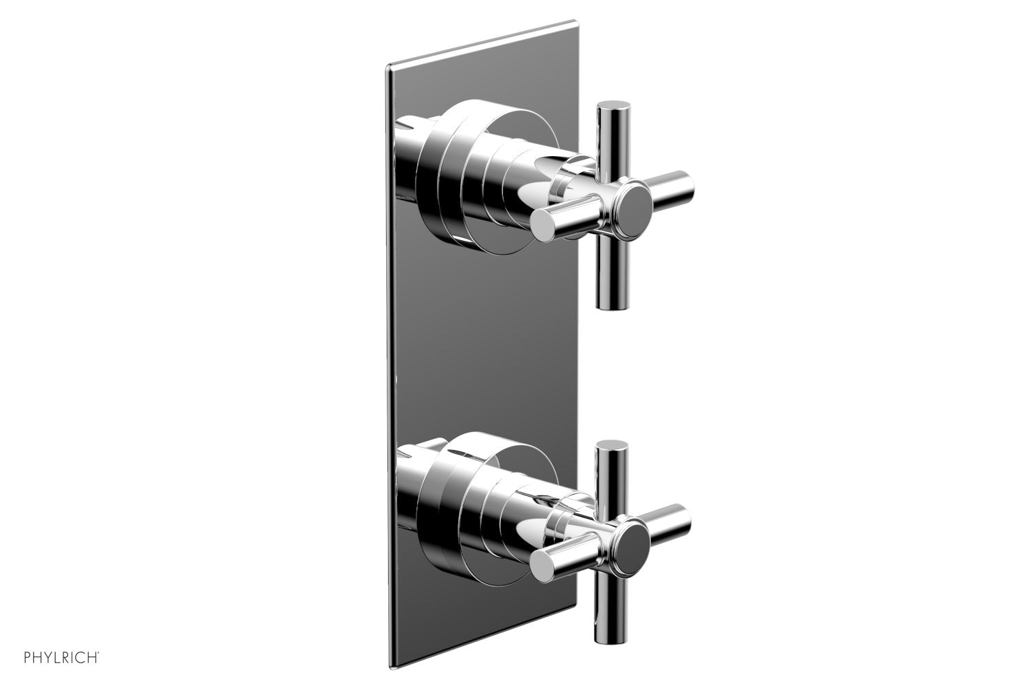 polished chrome thermostatic valve