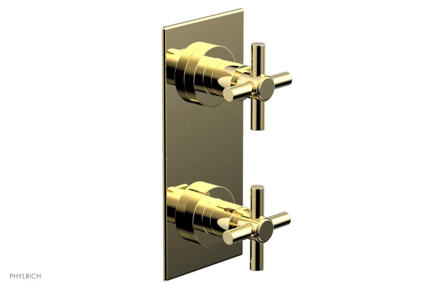 Phylrich BASIC 1/2" Thermostatic Valve with Volume Control or Diverter Cross Handles by Phylrich