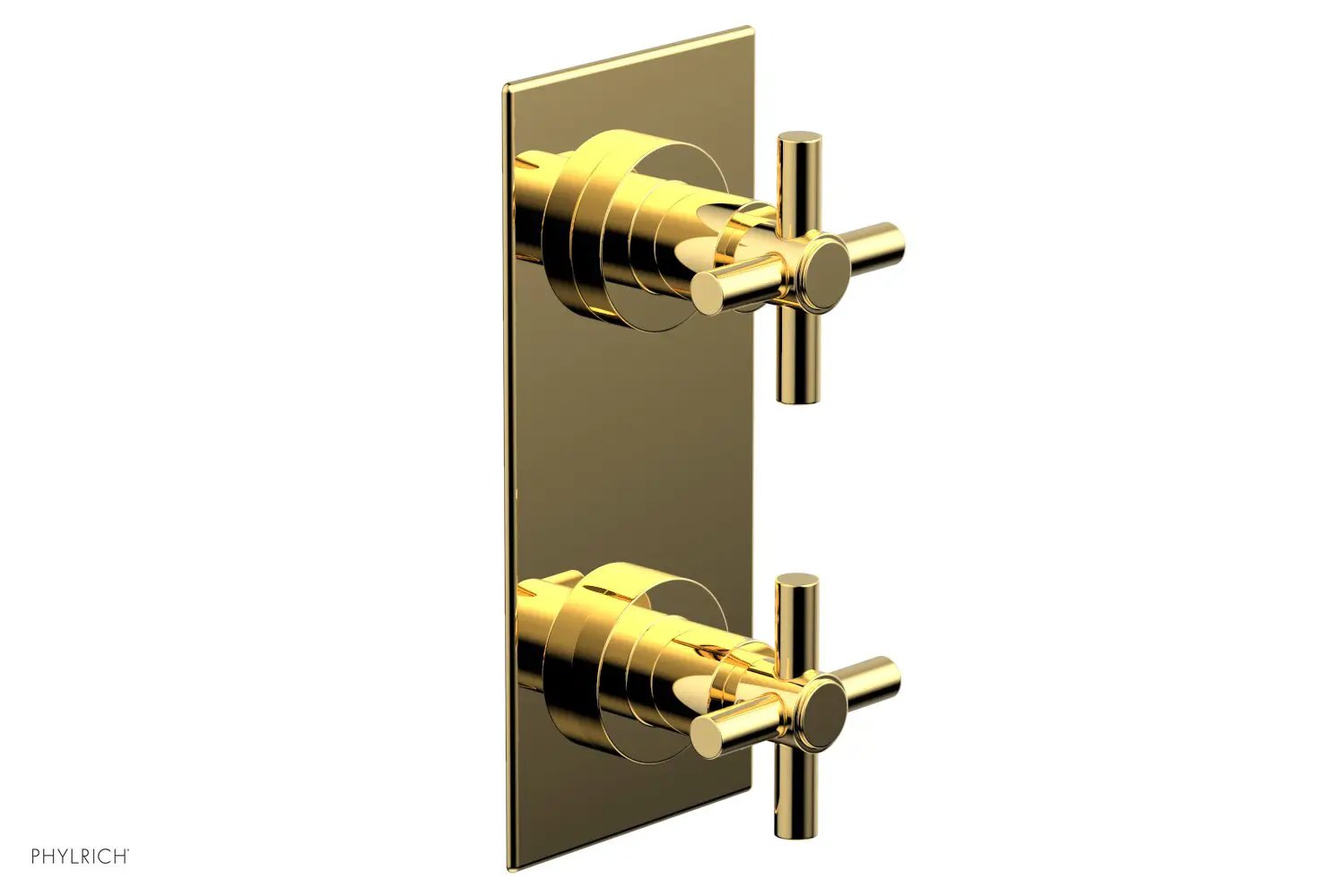 Phylrich BASIC 1/2" Thermostatic Valve with Volume Control or Diverter Cross Handles by Phylrich