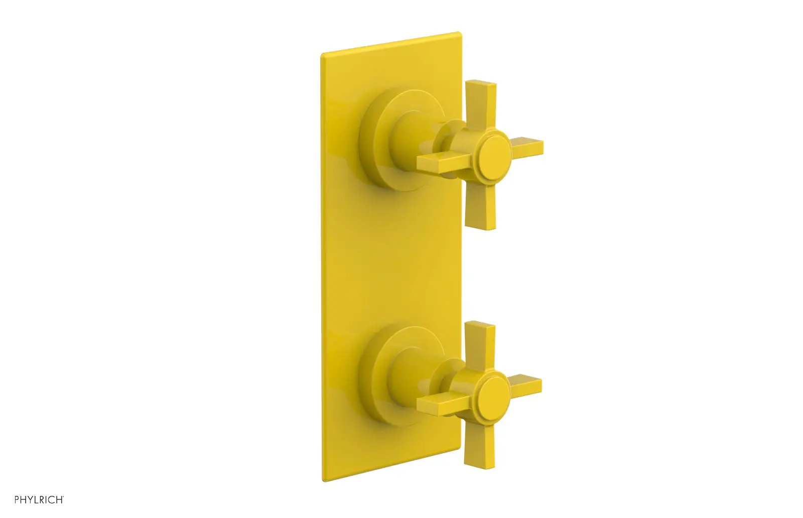Phylrich BASIC 1/2" Thermostatic Valve with Volume Control or Diverter Blade Cross Handles by Phylrich