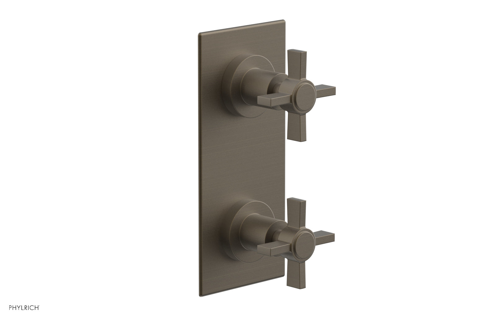 Phylrich BASIC 1/2" Thermostatic Valve with Volume Control or Diverter Blade Cross Handles