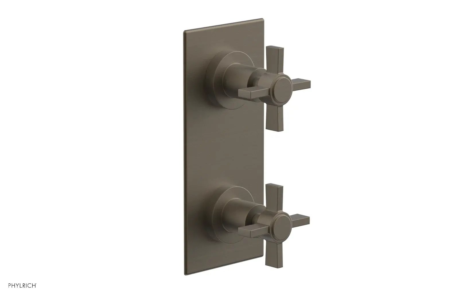 Phylrich BASIC 1/2" Thermostatic Valve with Volume Control or Diverter Blade Cross Handles by Phylrich