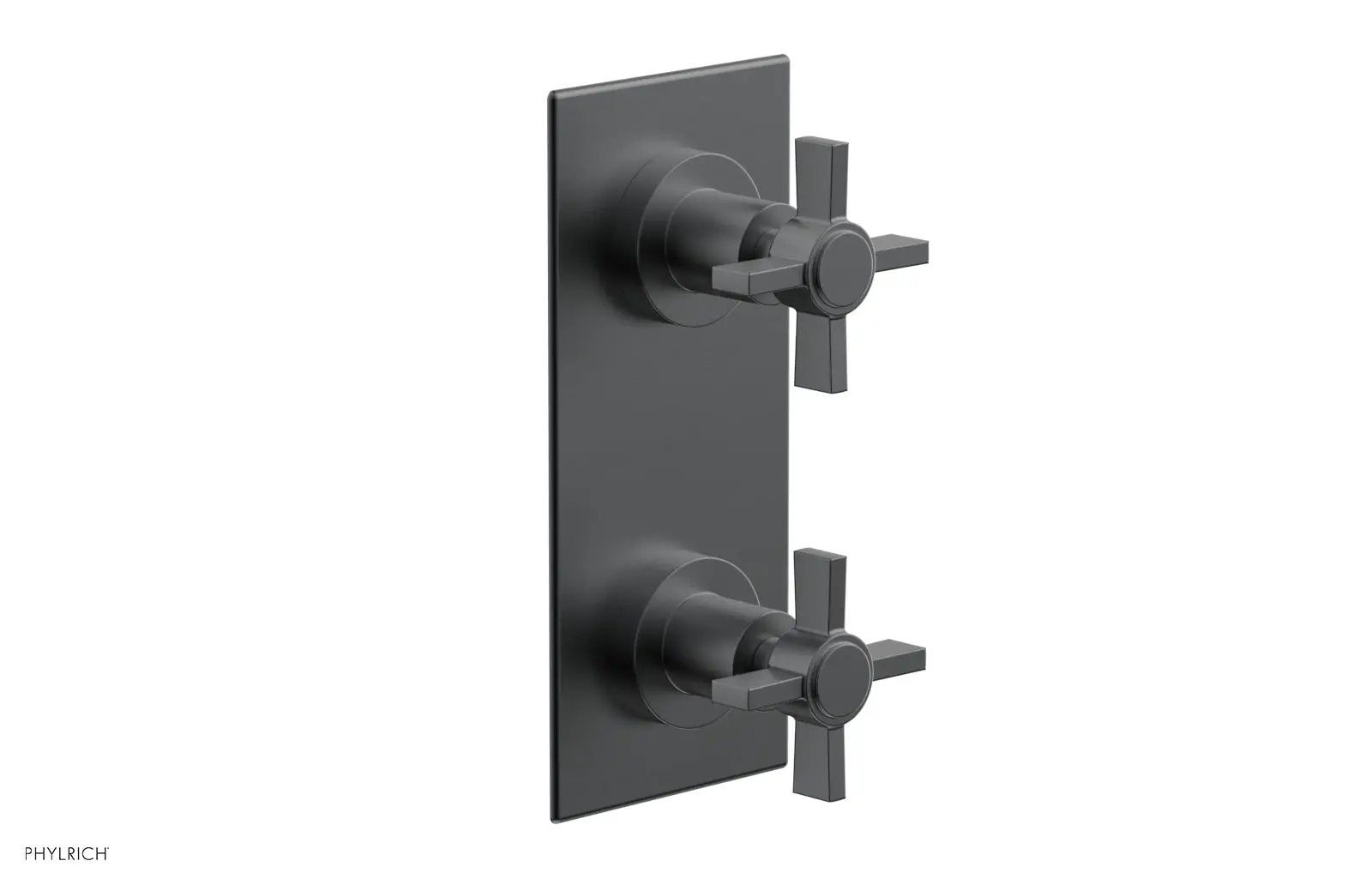 Phylrich BASIC 1/2" Thermostatic Valve with Volume Control or Diverter Blade Cross Handles by Phylrich