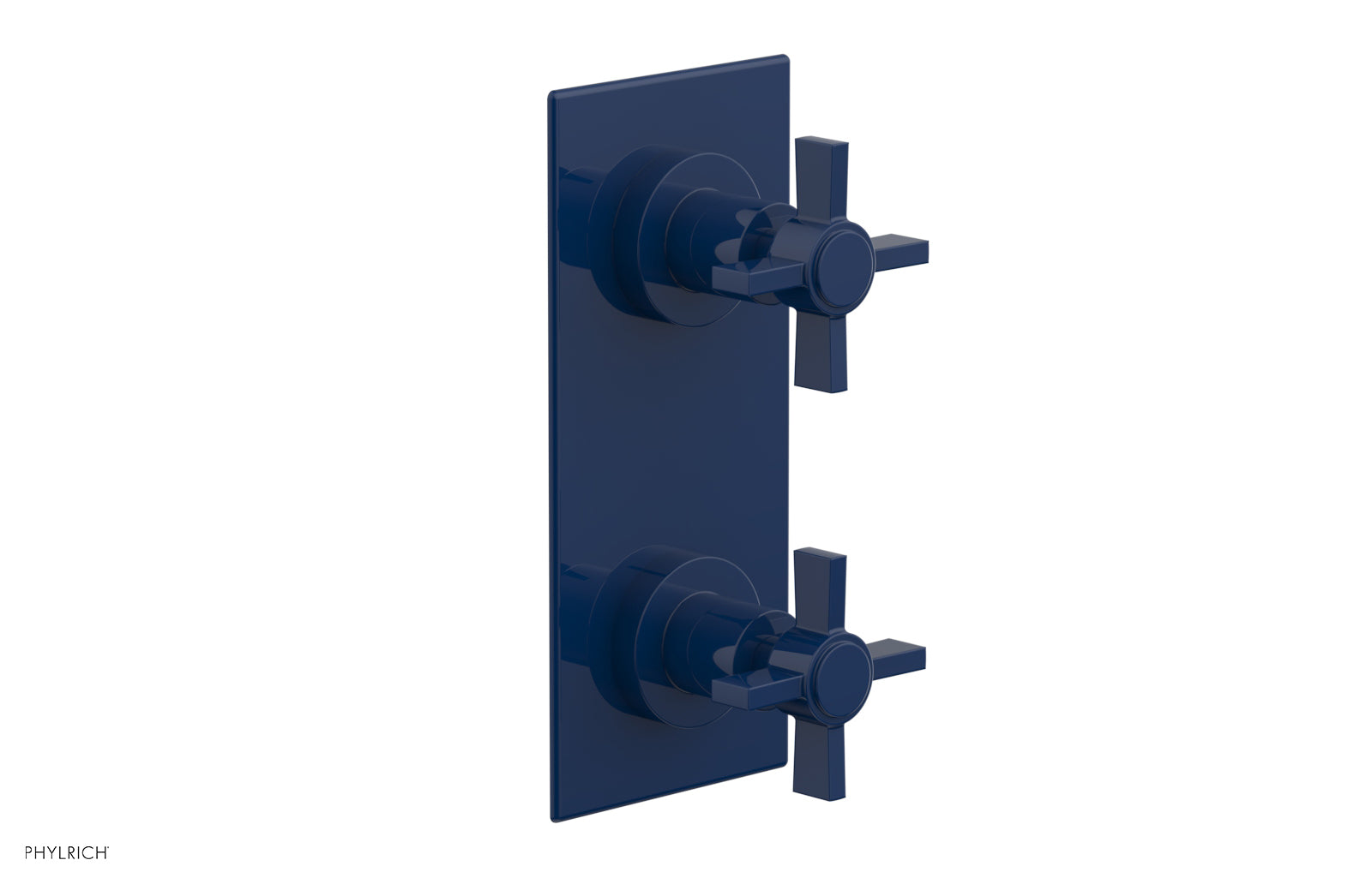 Phylrich BASIC 1/2" Thermostatic Valve with Volume Control or Diverter Blade Cross Handles