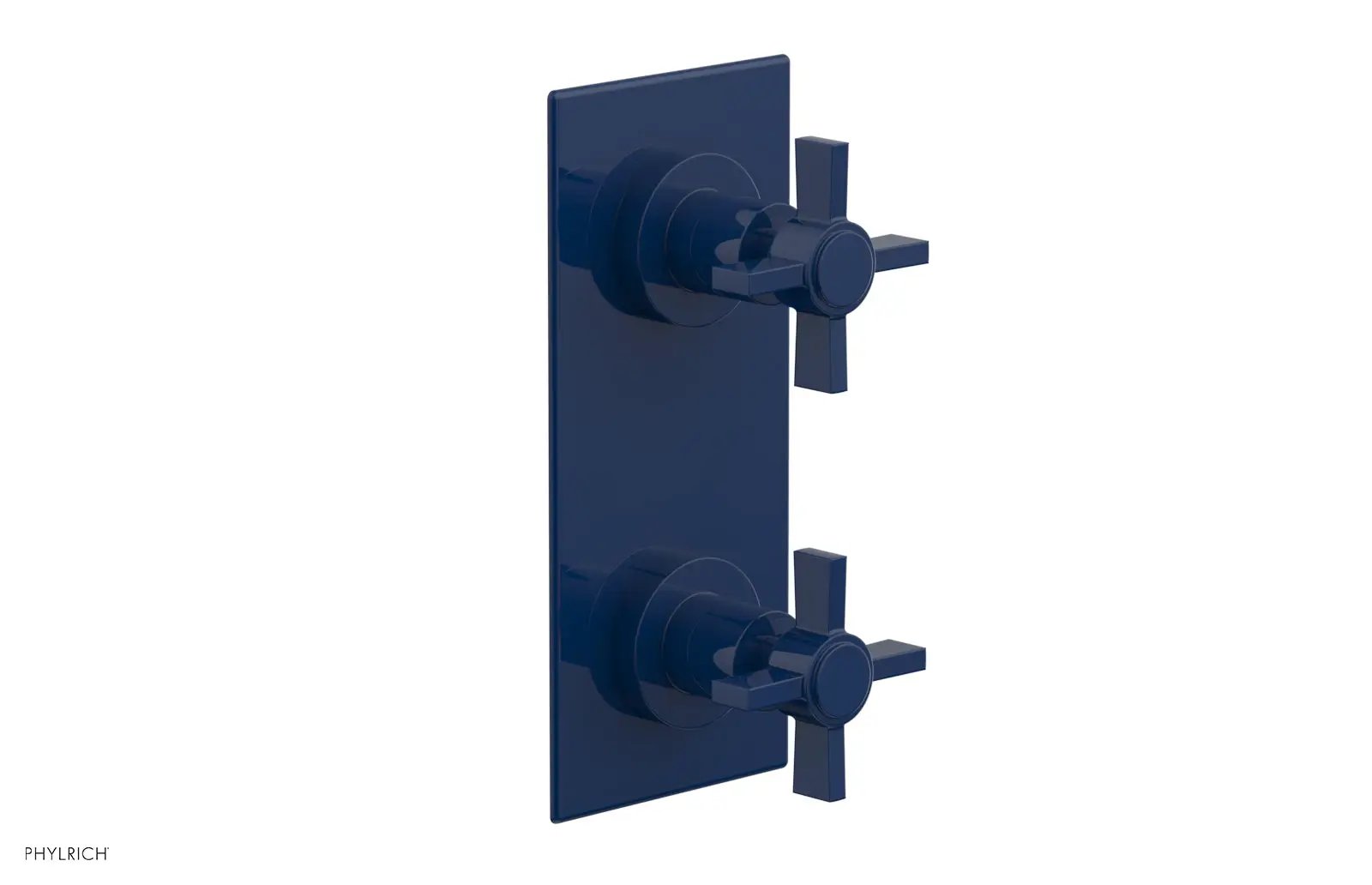Phylrich BASIC 1/2" Thermostatic Valve with Volume Control or Diverter Blade Cross Handles by Phylrich