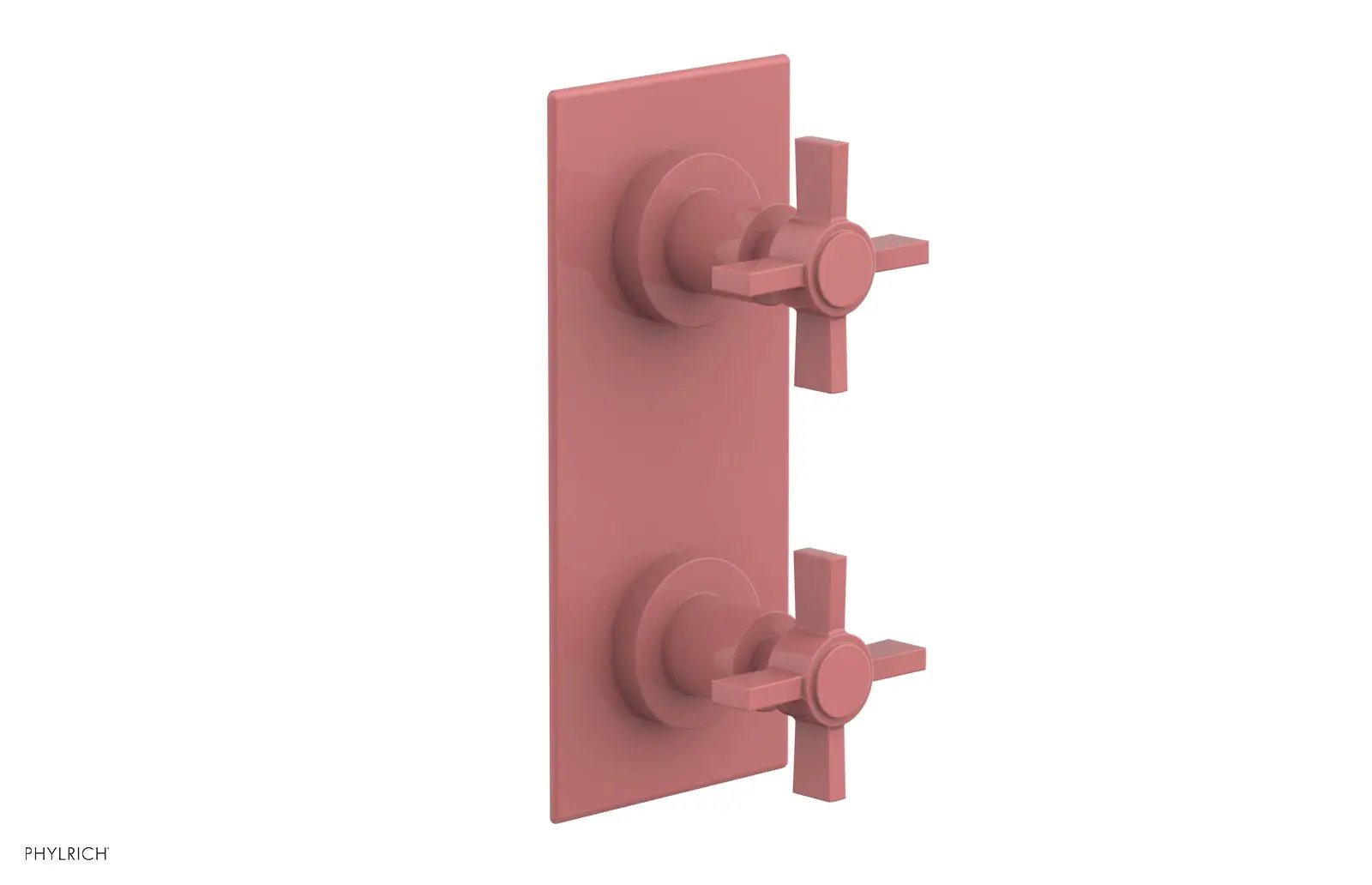 Phylrich BASIC 1/2" Thermostatic Valve with Volume Control or Diverter Blade Cross Handles by Phylrich