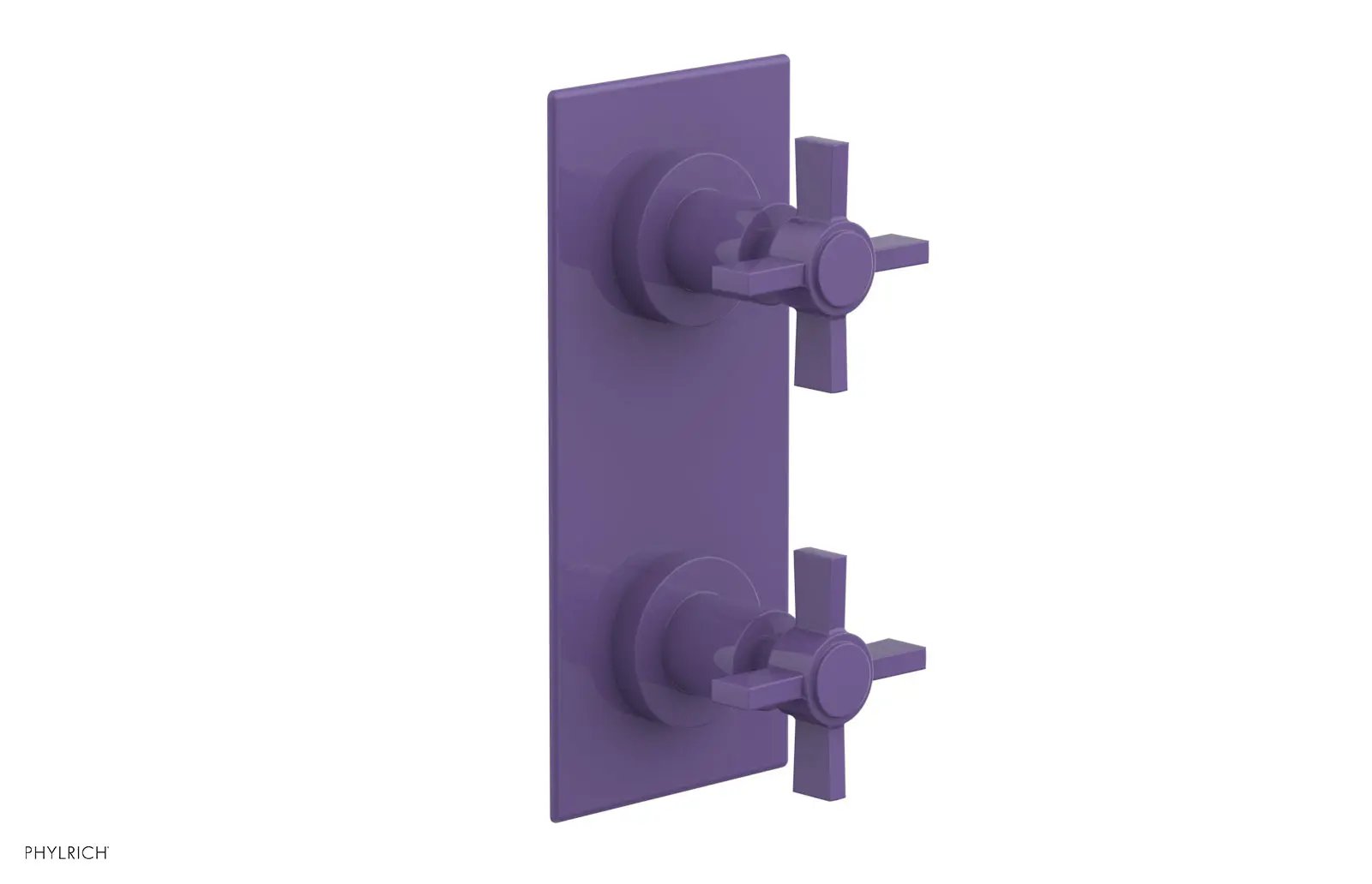 Phylrich BASIC 1/2" Thermostatic Valve with Volume Control or Diverter Blade Cross Handles by Phylrich
