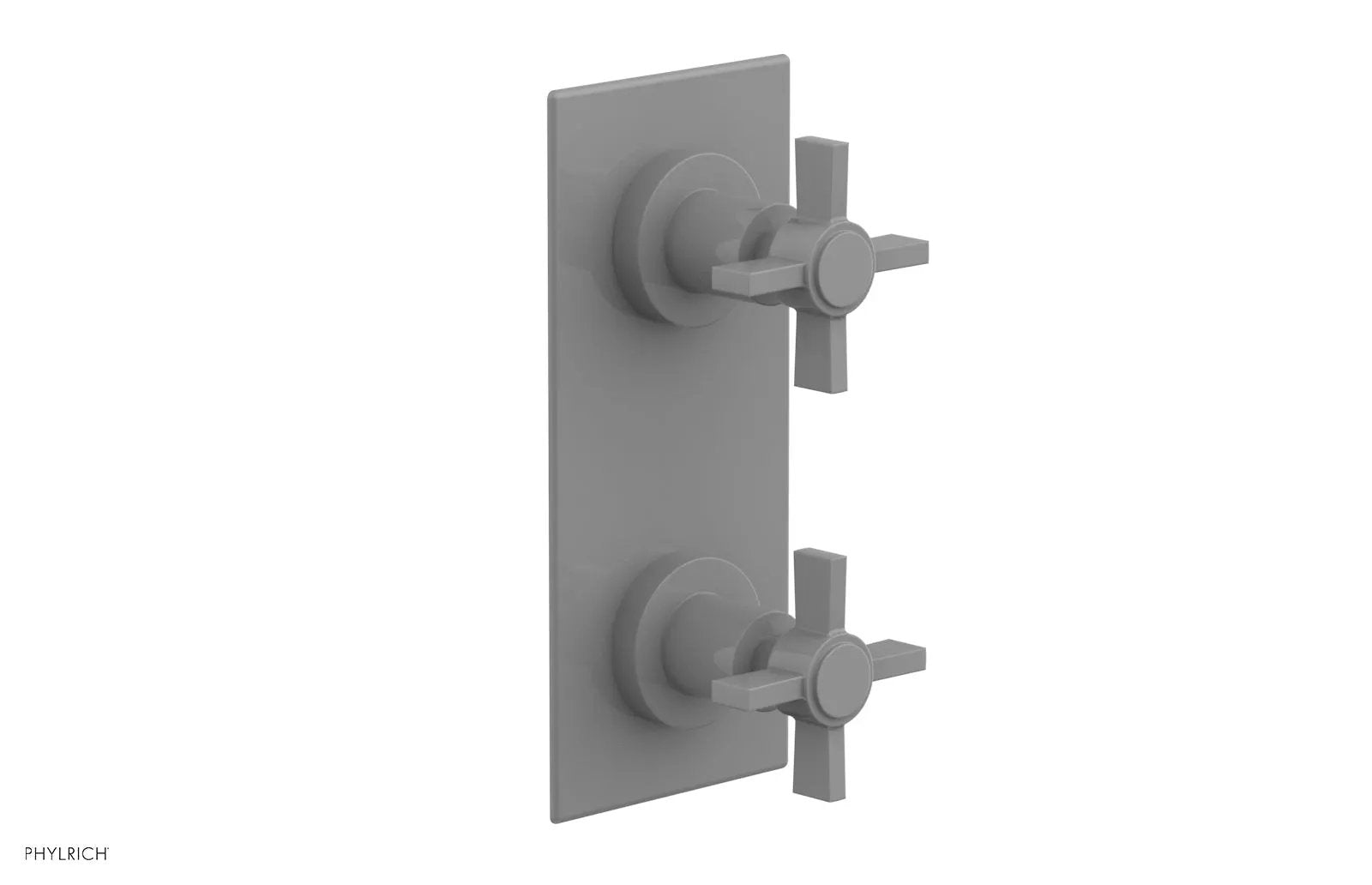 Phylrich BASIC 1/2" Thermostatic Valve with Volume Control or Diverter Blade Cross Handles by Phylrich