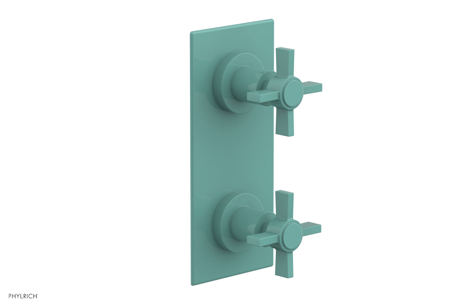 Phylrich BASIC 1/2" Thermostatic Valve with Volume Control or Diverter Blade Cross Handles