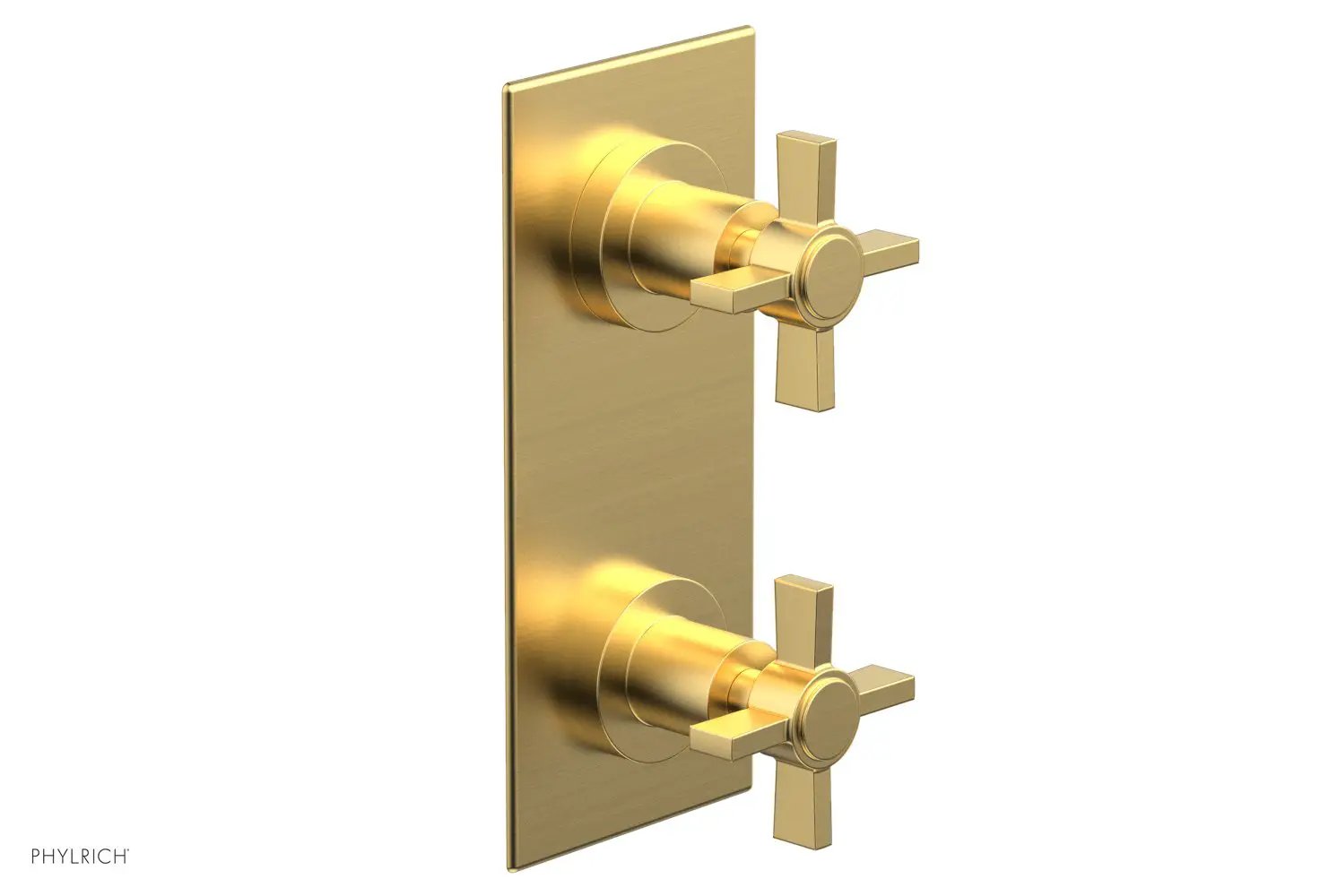 Phylrich BASIC 1/2" Thermostatic Valve with Volume Control or Diverter Blade Cross Handles by Phylrich