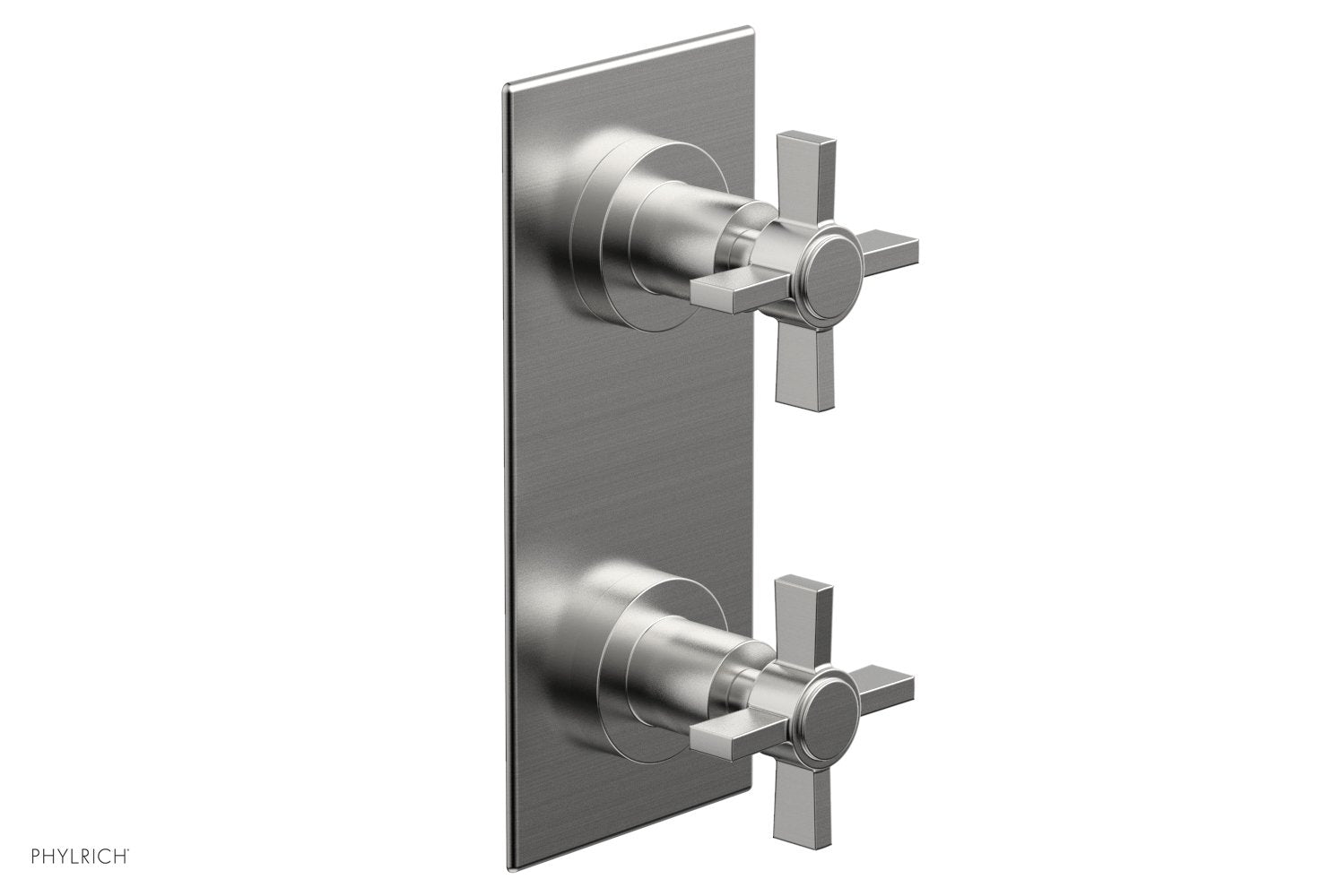 Phylrich BASIC 1/2" Thermostatic Valve with Volume Control or Diverter Blade Cross Handles