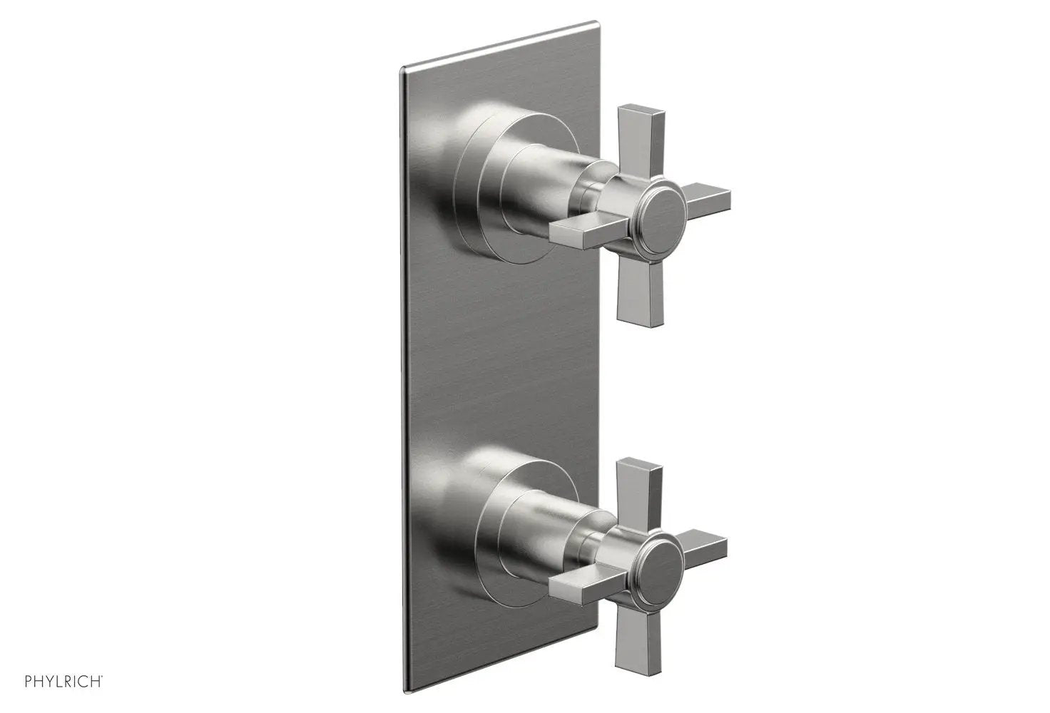 Phylrich BASIC 1/2" Thermostatic Valve with Volume Control or Diverter Blade Cross Handles by Phylrich