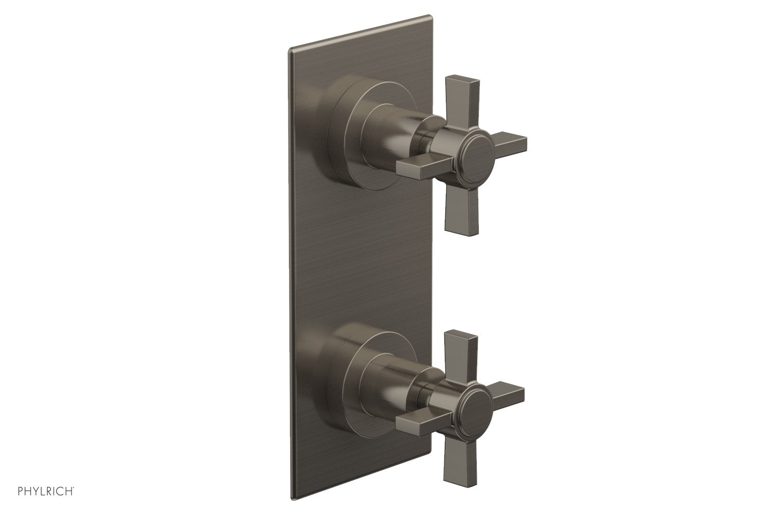 Phylrich BASIC 1/2" Thermostatic Valve with Volume Control or Diverter Blade Cross Handles
