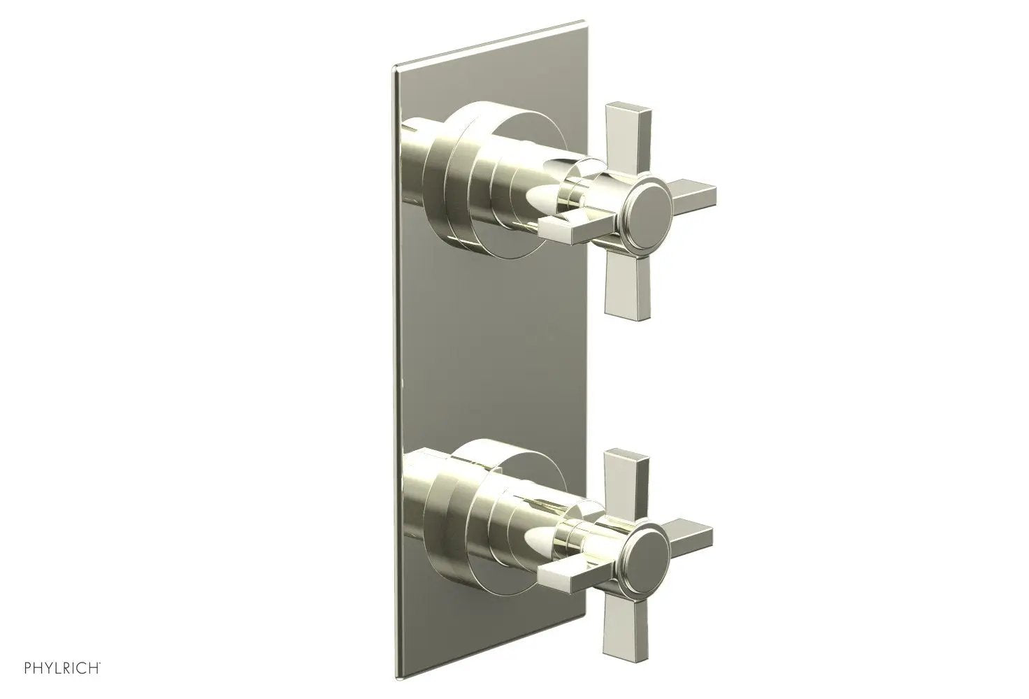 Phylrich BASIC 1/2" Thermostatic Valve with Volume Control or Diverter Blade Cross Handles by Phylrich