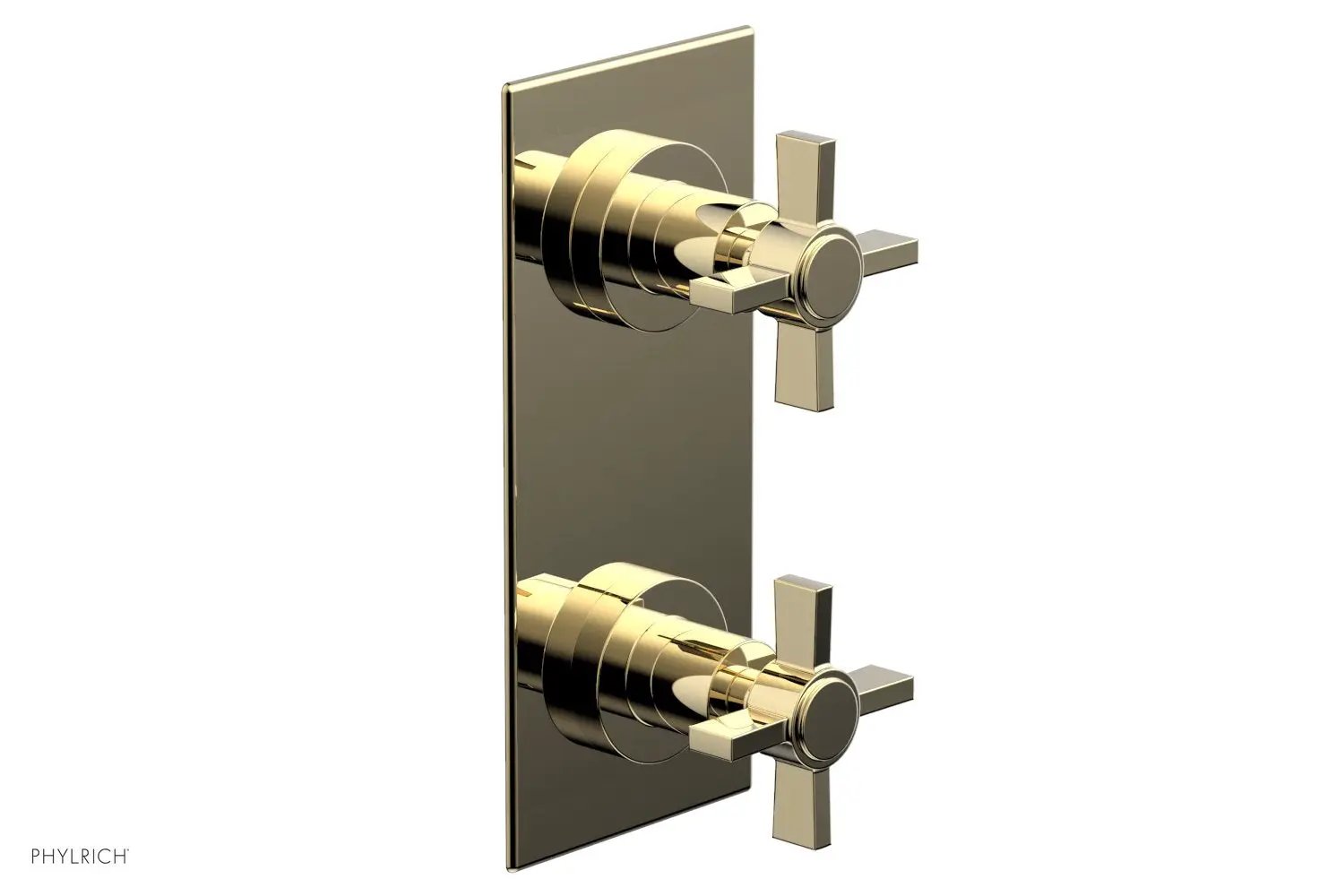 Phylrich BASIC 1/2" Thermostatic Valve with Volume Control or Diverter Blade Cross Handles by Phylrich