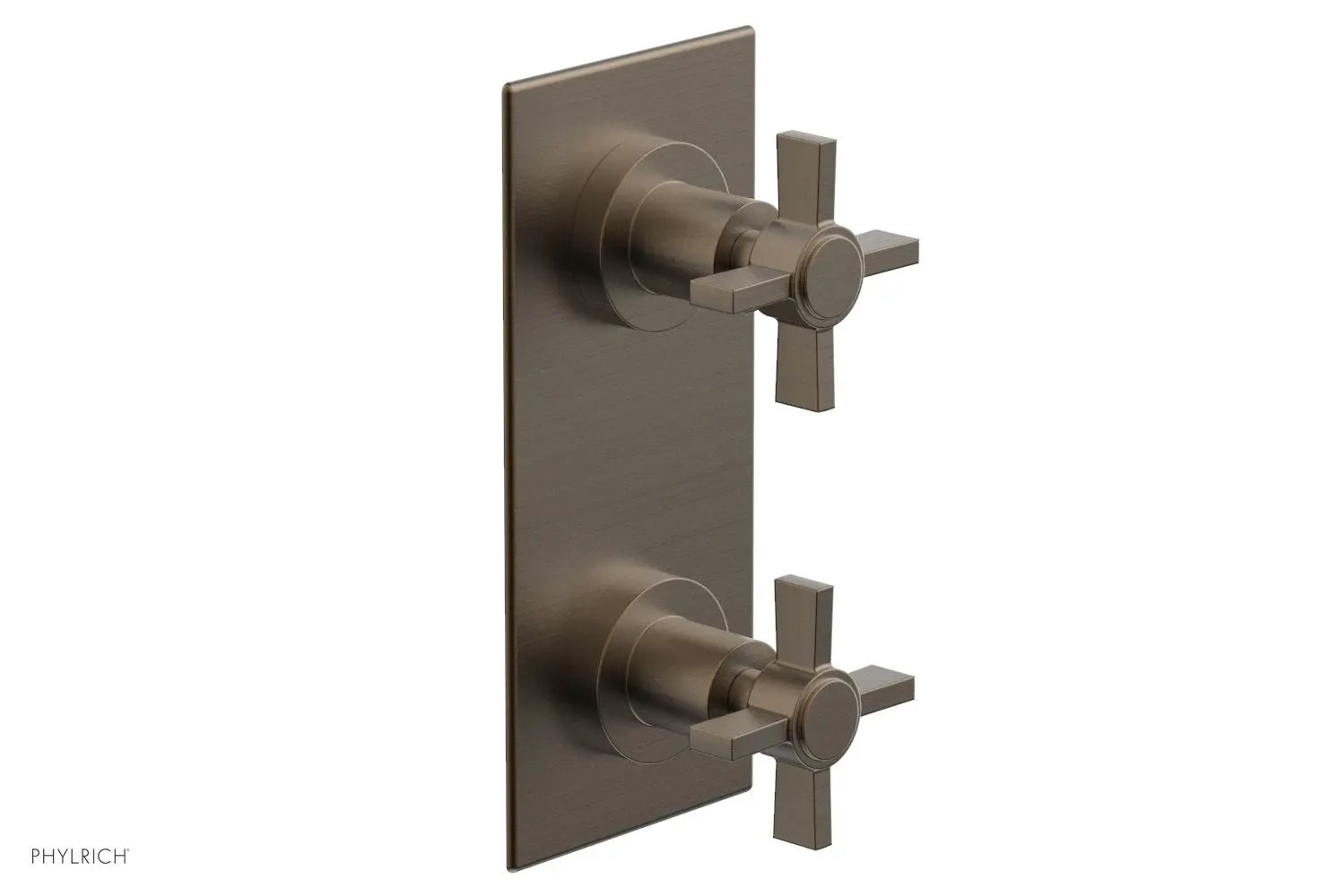 Phylrich BASIC 1/2" Thermostatic Valve with Volume Control or Diverter Blade Cross Handles by Phylrich