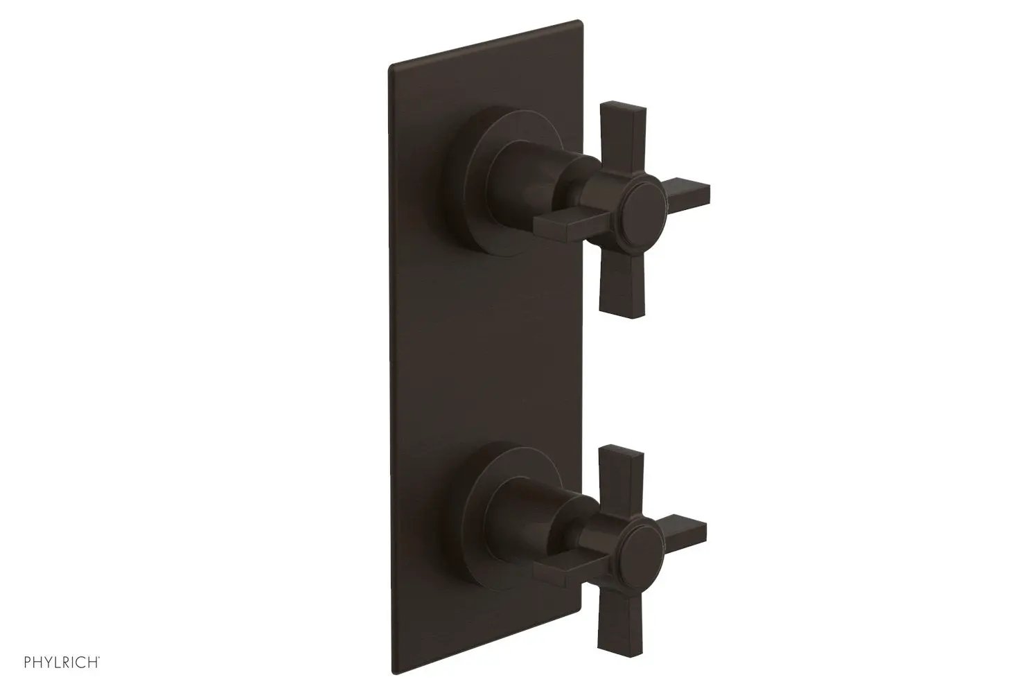 Phylrich BASIC 1/2" Thermostatic Valve with Volume Control or Diverter Blade Cross Handles by Phylrich