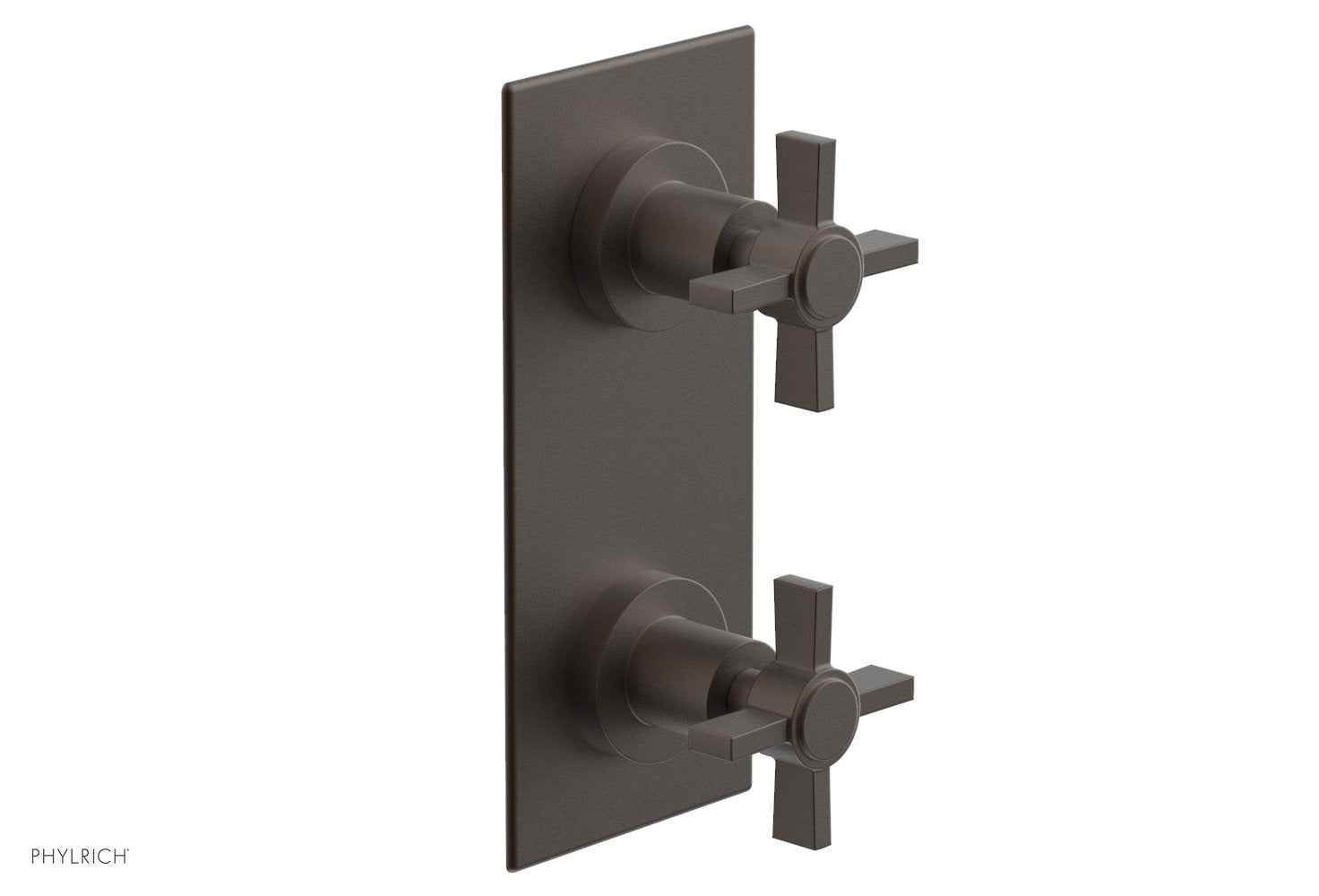 Phylrich BASIC 1/2" Thermostatic Valve with Volume Control or Diverter Blade Cross Handles