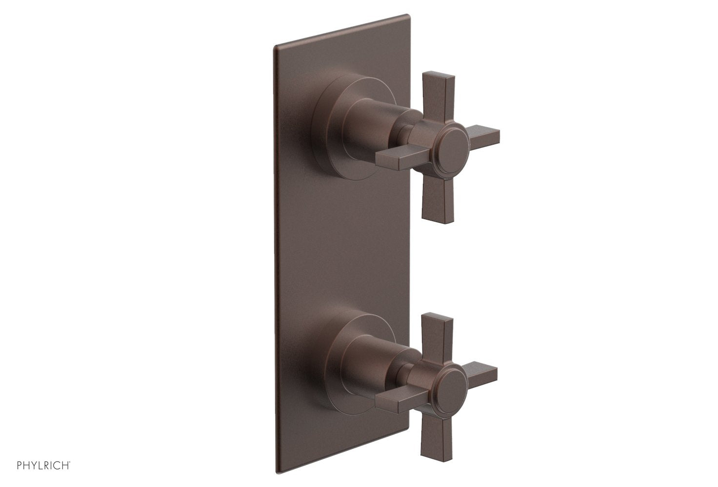 Phylrich BASIC 1/2" Thermostatic Valve with Volume Control or Diverter Blade Cross Handles