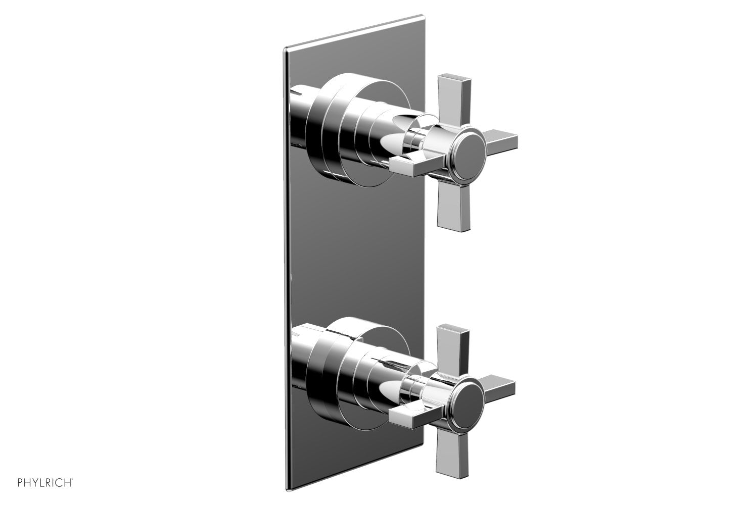 polished chrome thermostatic valve