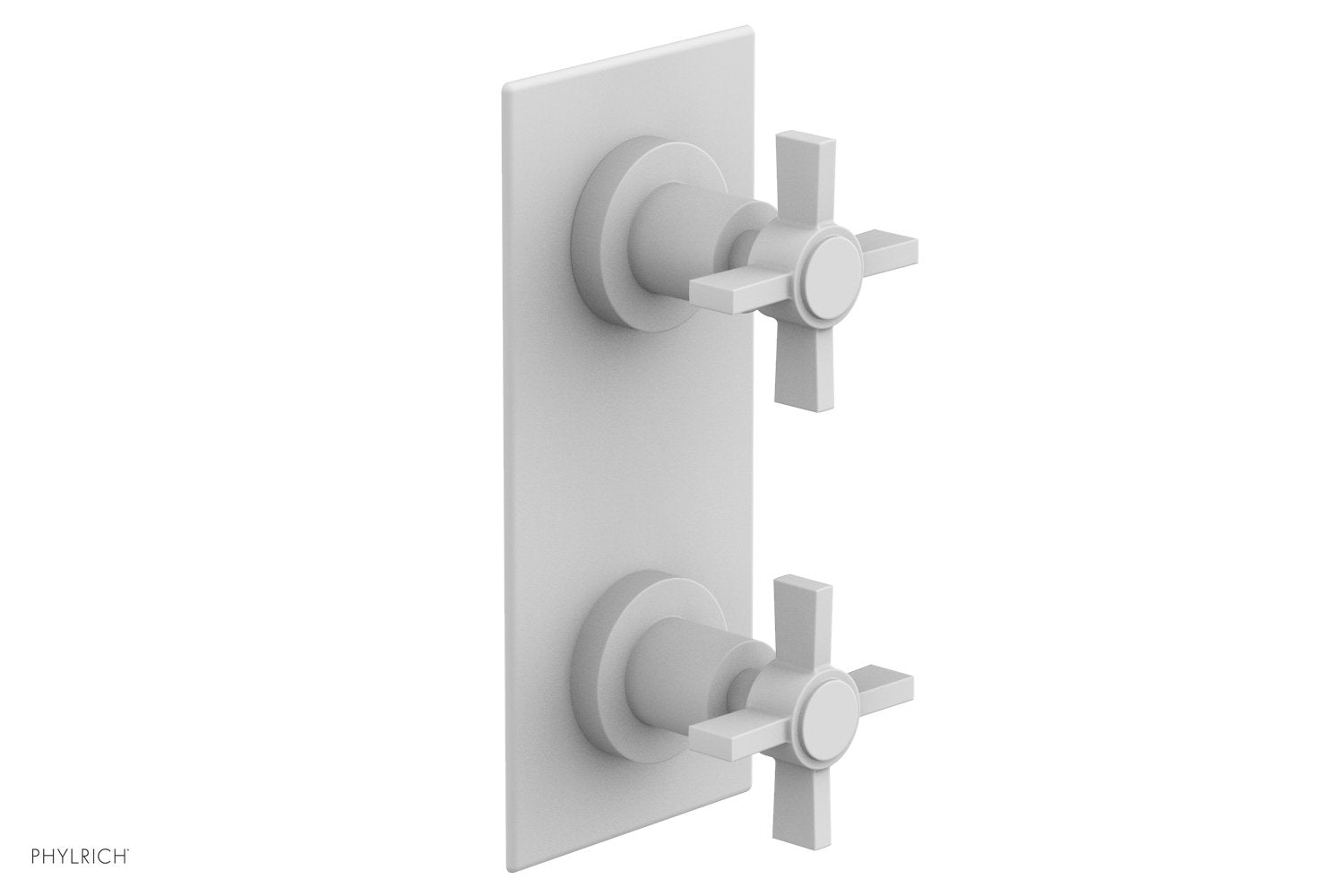 Phylrich BASIC 1/2" Thermostatic Valve with Volume Control or Diverter Blade Cross Handles