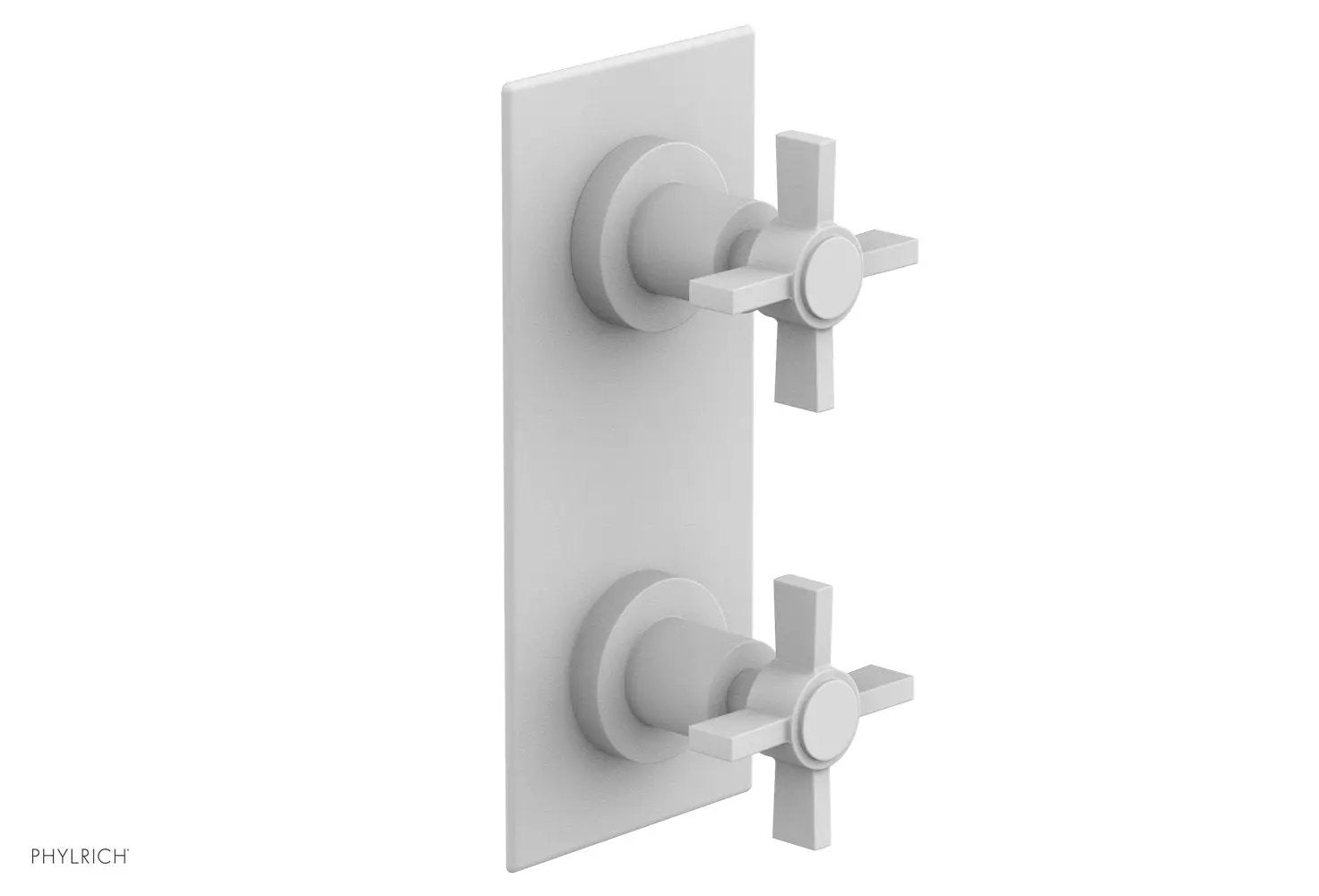 Phylrich BASIC 1/2" Thermostatic Valve with Volume Control or Diverter Blade Cross Handles by Phylrich