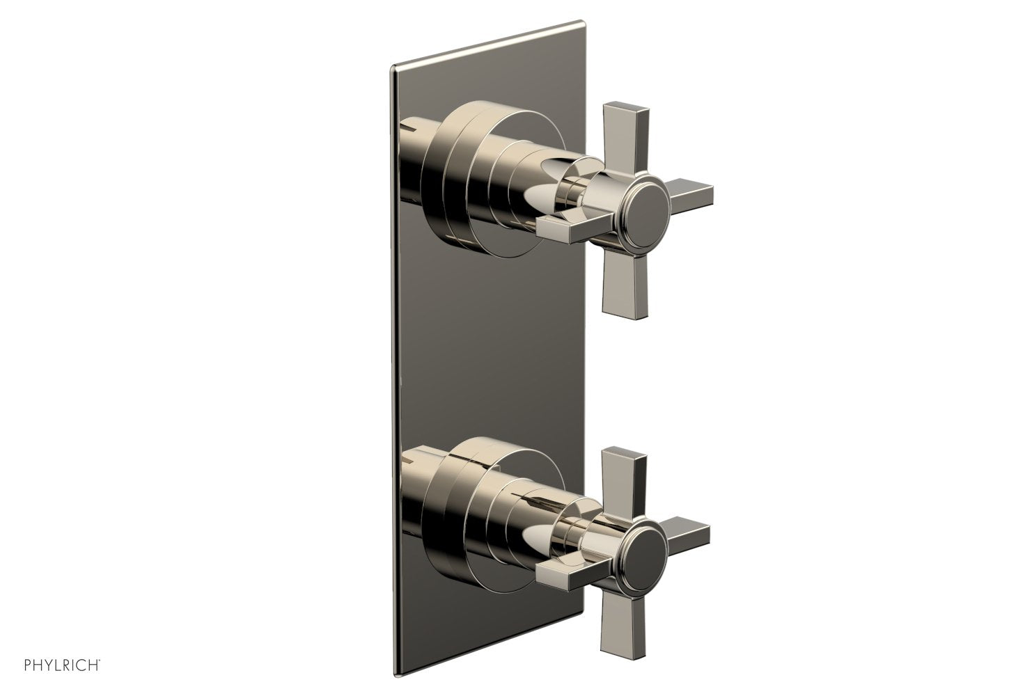 Phylrich BASIC 1/2" Thermostatic Valve with Volume Control or Diverter Blade Cross Handles