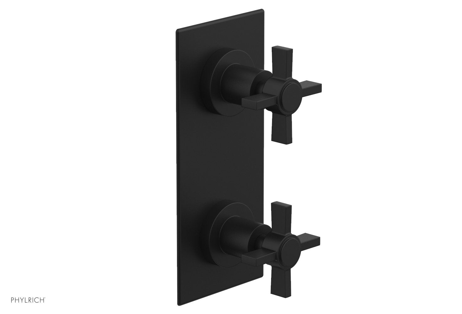 Phylrich BASIC 1/2" Thermostatic Valve with Volume Control or Diverter Blade Cross Handles