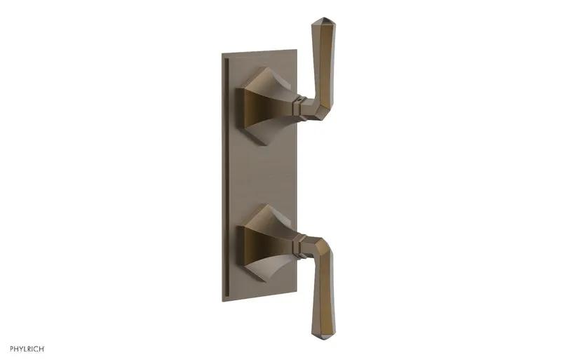 Phylrich LE VERRE & LA CROSSE Thermostatic Valve with Volume Control or Diverter - Lever Handles by Phylrich