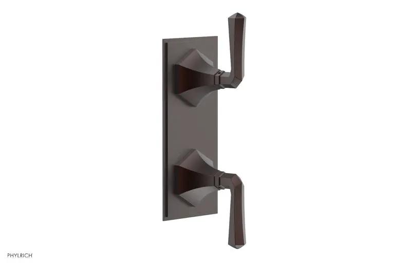 Phylrich LE VERRE & LA CROSSE Thermostatic Valve with Volume Control or Diverter - Lever Handles by Phylrich