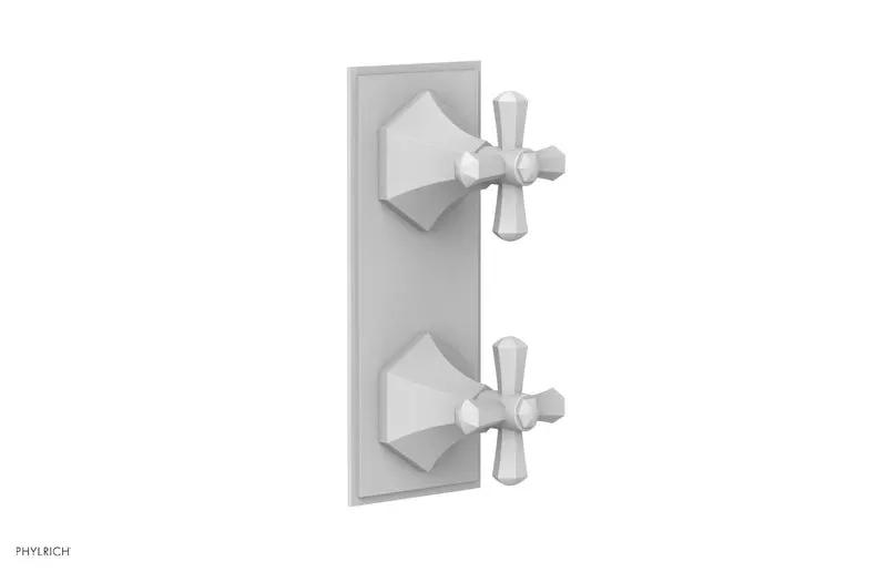 Phylrich LE VERRE & LA CROSSE Thermostatic Valve with Volume Control or Diverter - Cross Handles by Phylrich