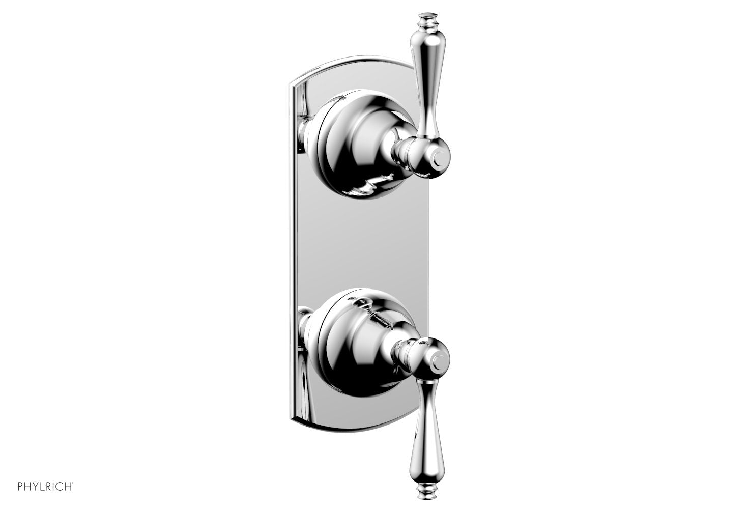 polished chrome thermostatic valve