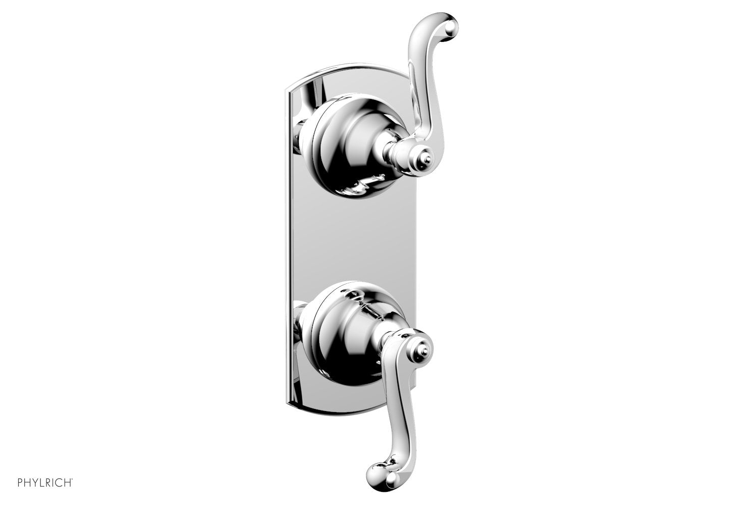 polished chrome thermostatic valve