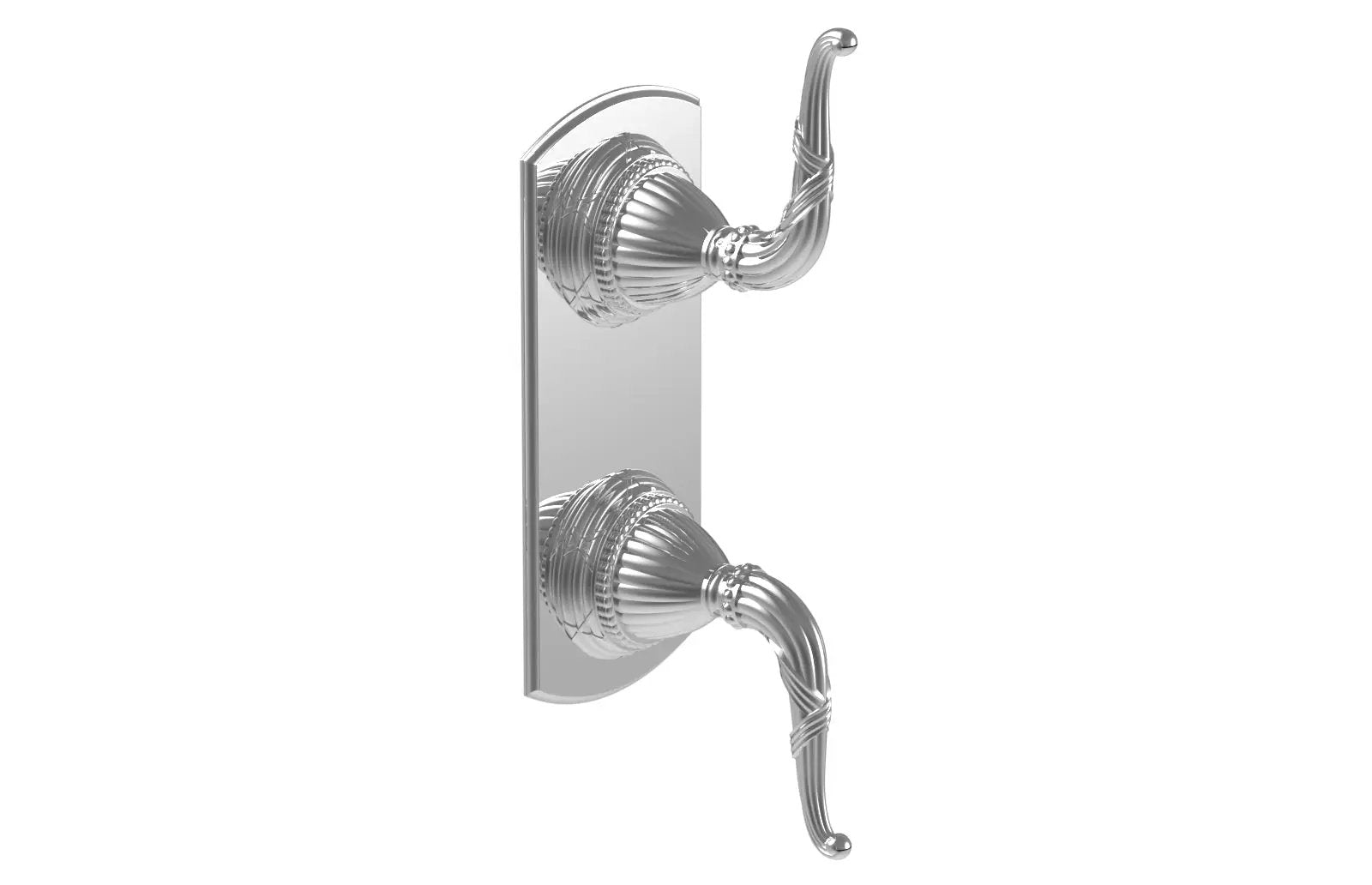 polished chrome thermostatic valve