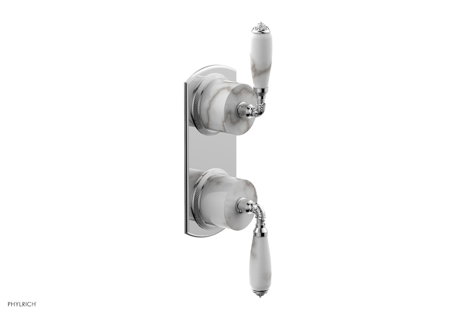 polished chrome thermostatic valve