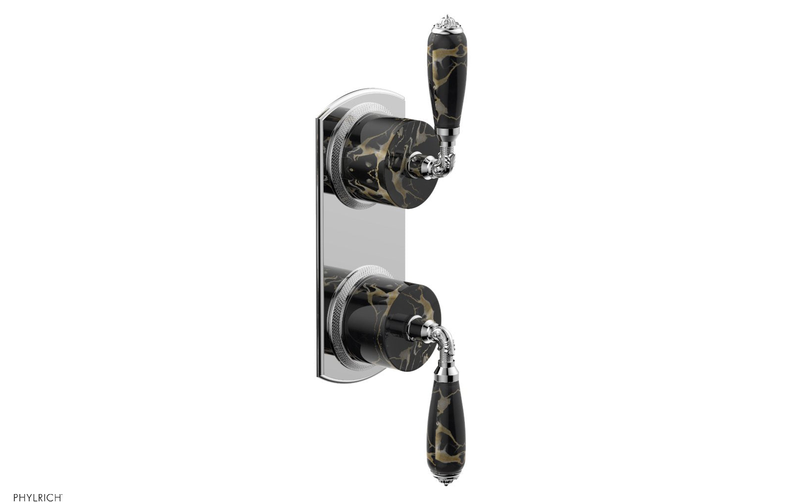polished chrome thermostatic valve